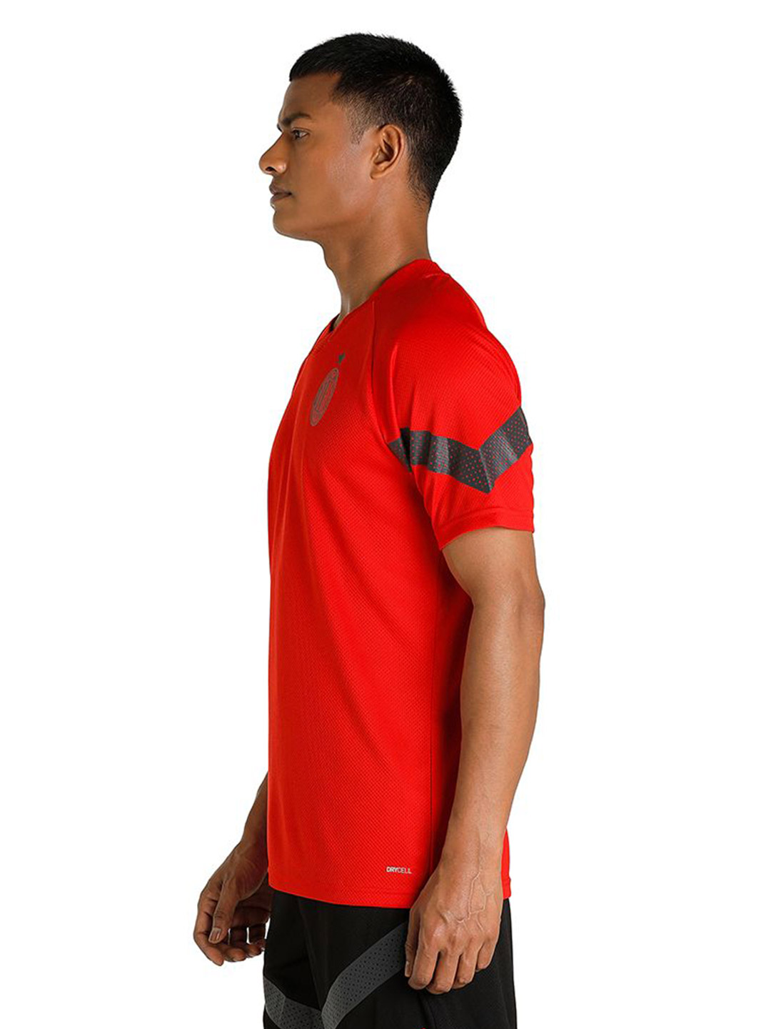 AC Milan Men Red Printed Half Sleeves Round Neck Polyester Football Training Jersey (2)