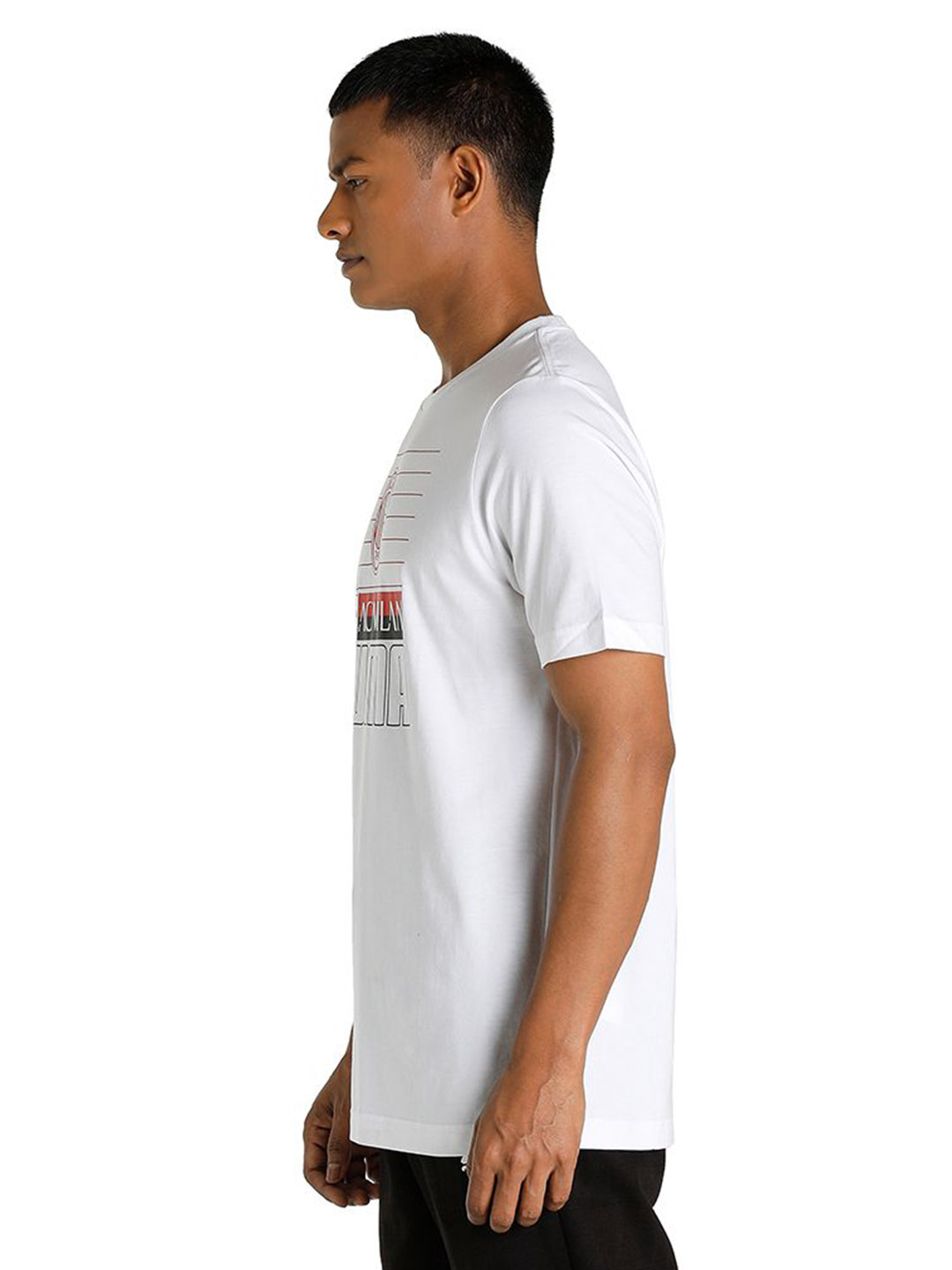 AC Milan Men White and Red Graphic Printed Half Sleeves Round Neck Cotton Football Core T-Shirt (5)