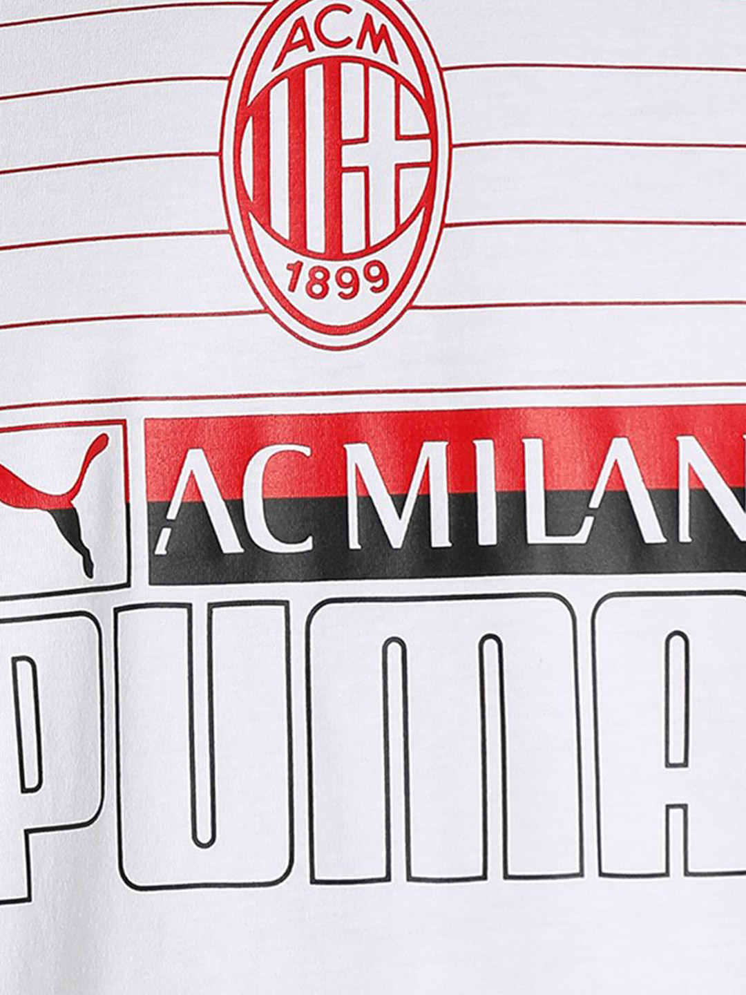 AC Milan Men White and Red Graphic Printed Half Sleeves Round Neck Cotton Football Core T-Shirt (4)