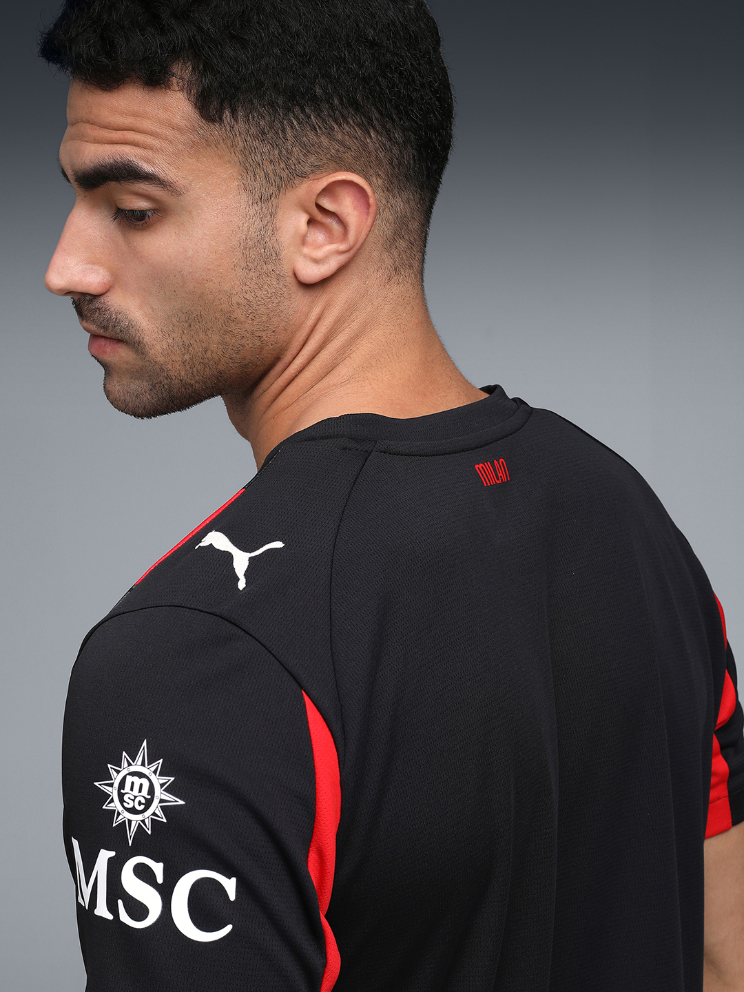 AC Milan Official 25/26 Home Replica Moisture-Control Football Jersey for Men (4)