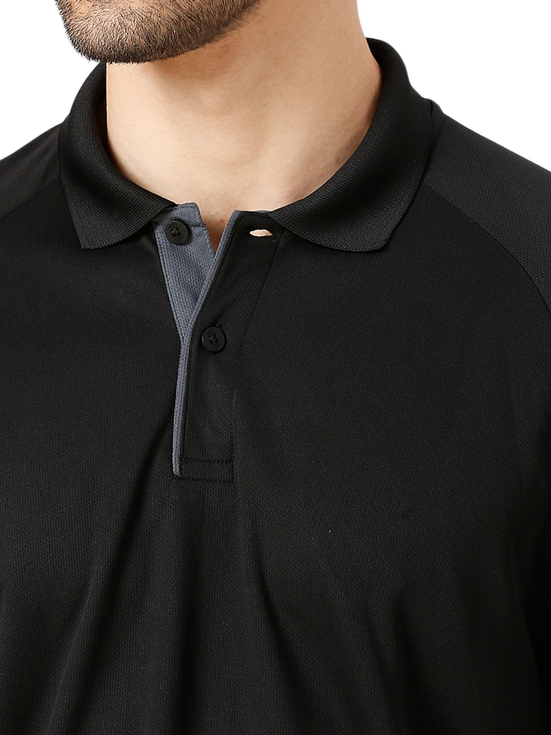 Adidas Men Black Solid Half Sleeves Corp CL Polo Collar T-Shirt (5)