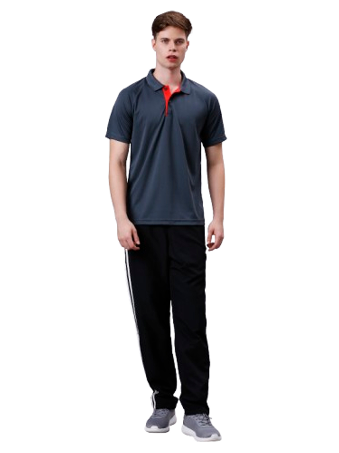 Adidas Men Grey Solid Half Sleeves Corp CL Polo Collar T-Shirt (6)