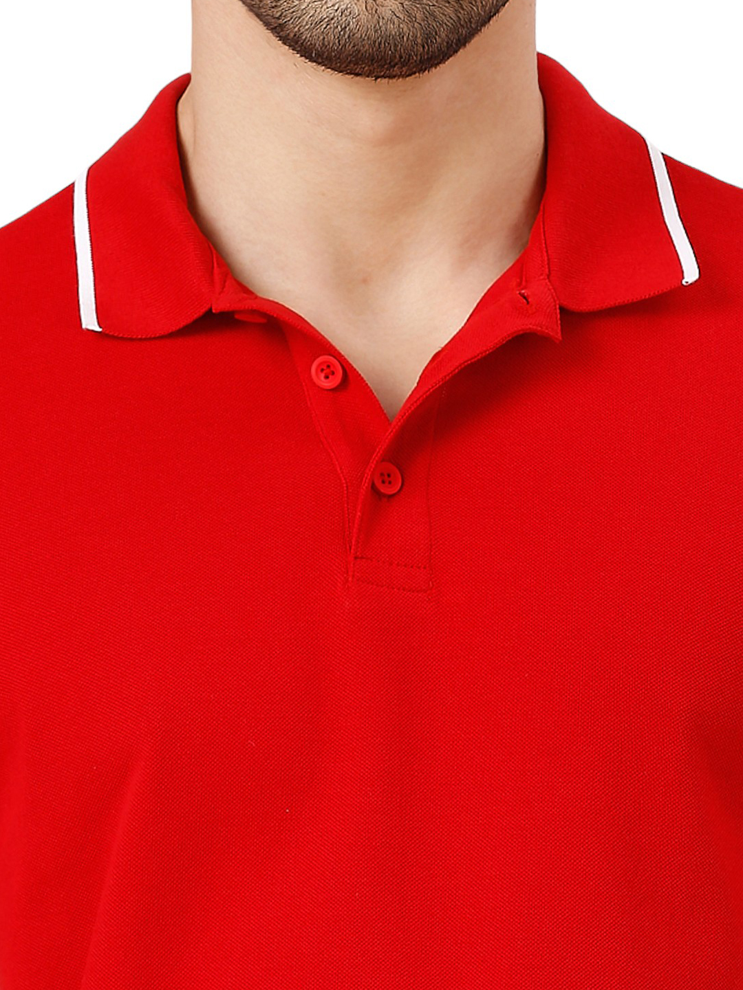 Adidas Men Red Solid Half Sleeves Base Cor Polo Collar T-Shirt (5)