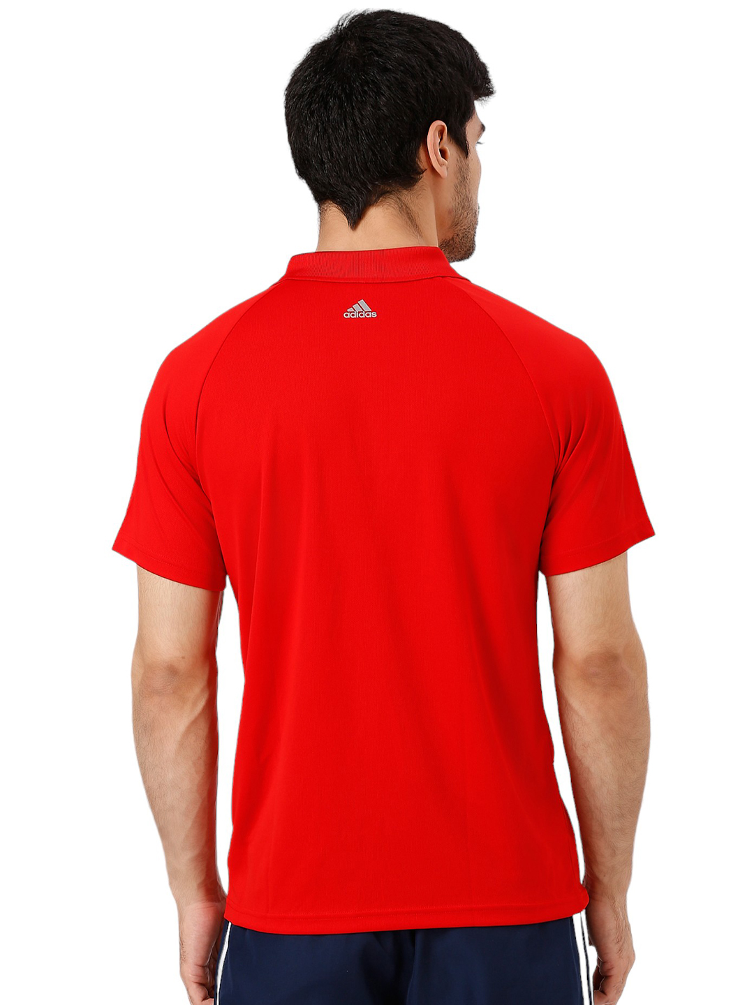 Adidas Men Red Solid Half Sleeves Corp CL Polo Collar T-Shirt (4)