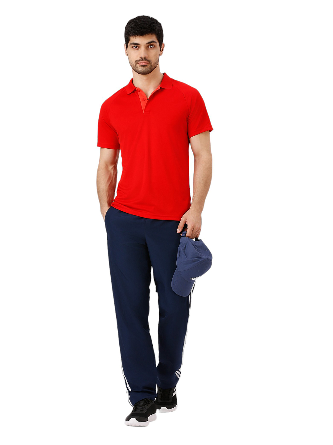 Adidas Men Red Solid Half Sleeves Corp CL Polo Collar T-Shirt (7)