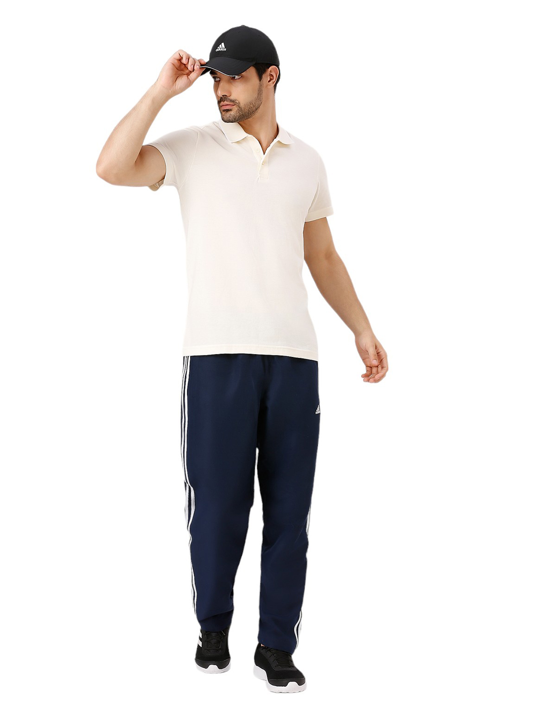 Adidas Men White Solid Half Sleeves Base Cor Polo Collar T-Shirt (7)