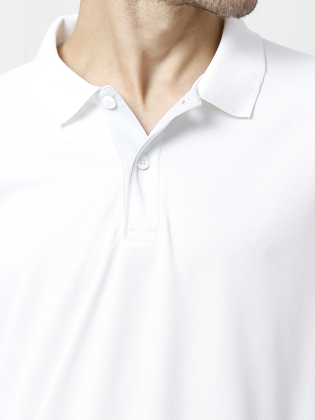 Adidas Men White Solid Half Sleeves Corp CL Polo Collar T-Shirt (5)