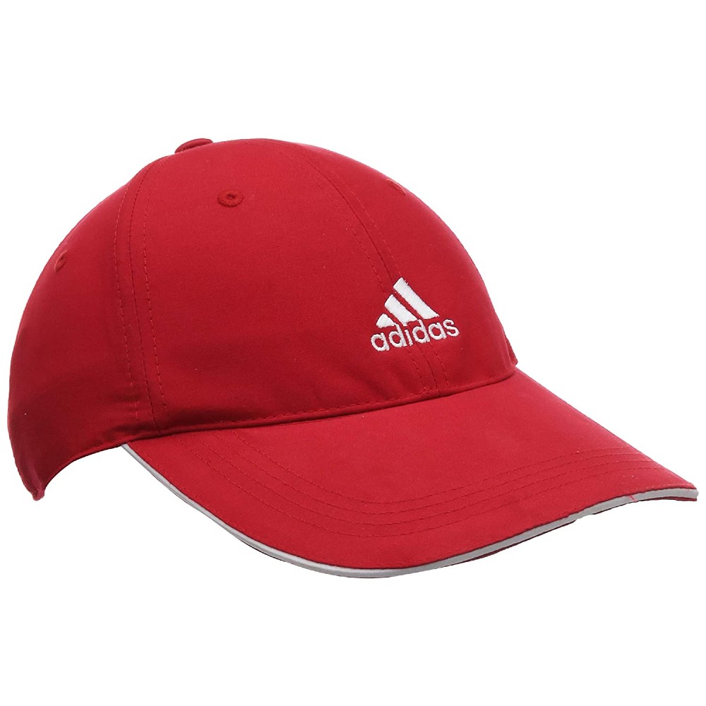 Adidas Unisex Red and White Solid Baseball Cap (1)