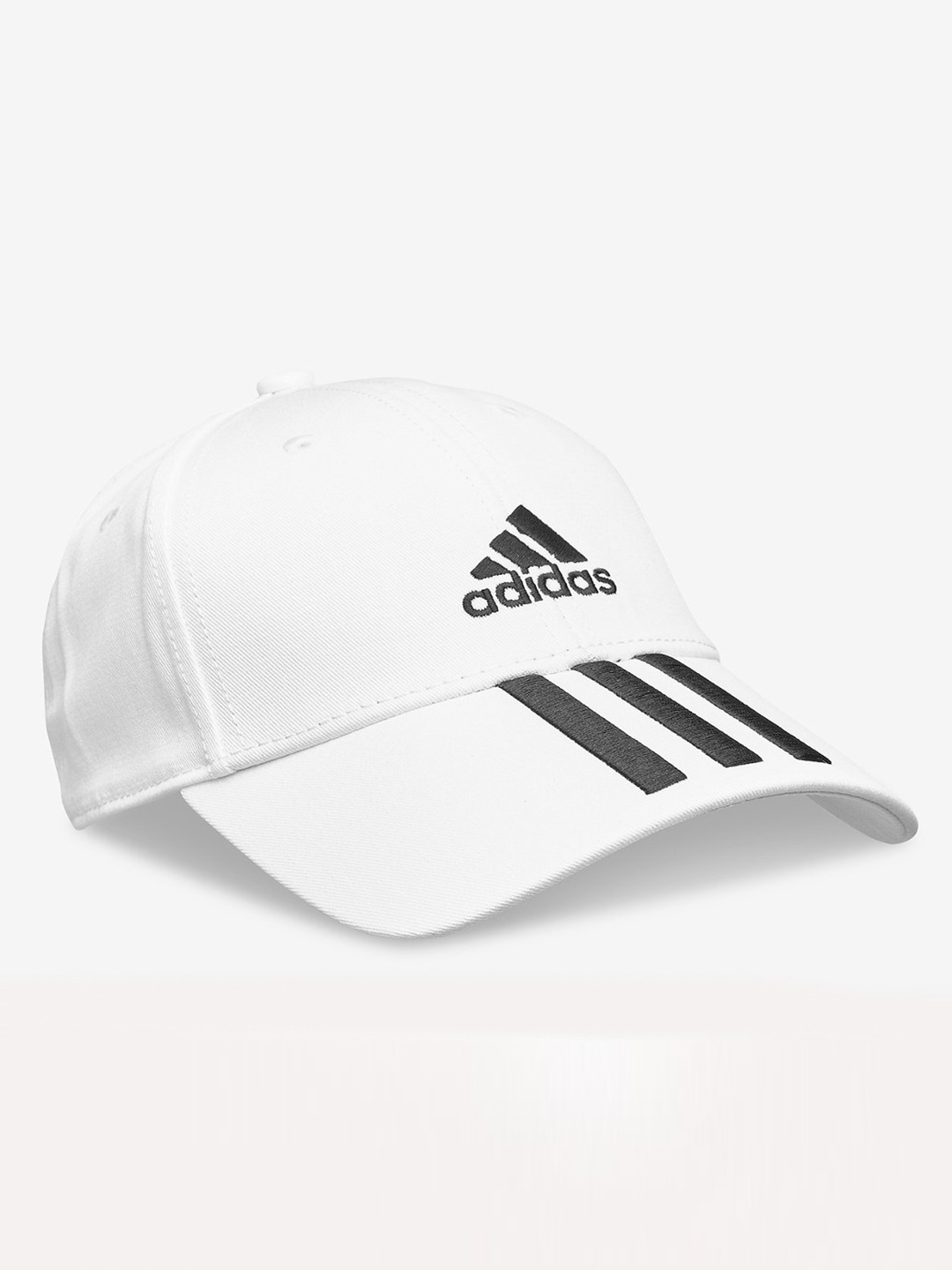 Adidas Unisex White and Black Solid Baseball Cap (1)