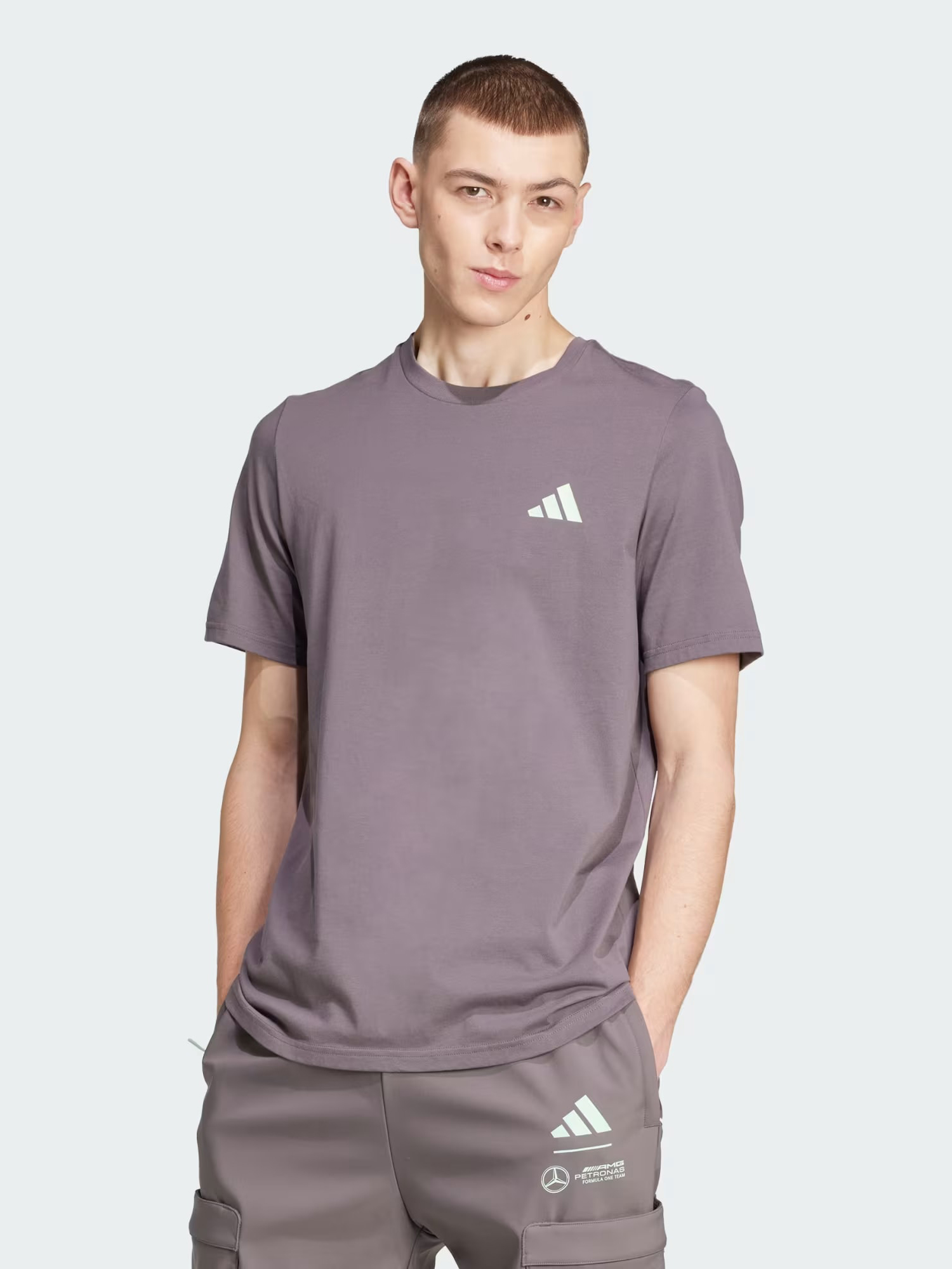 Adidas X Mercedes Amg Petronas Formula One Team Premium Woven Graphic T-Shirt for Men