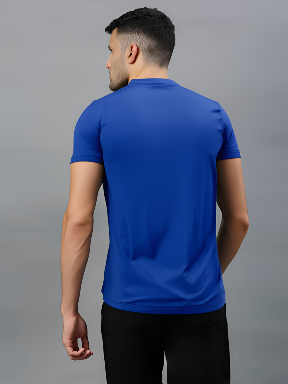 Afghanistan ICC Champions Trophy 2025 Men Blue and Red Typography Half Sleeves Round Neck Cotton T-Shirt (3)