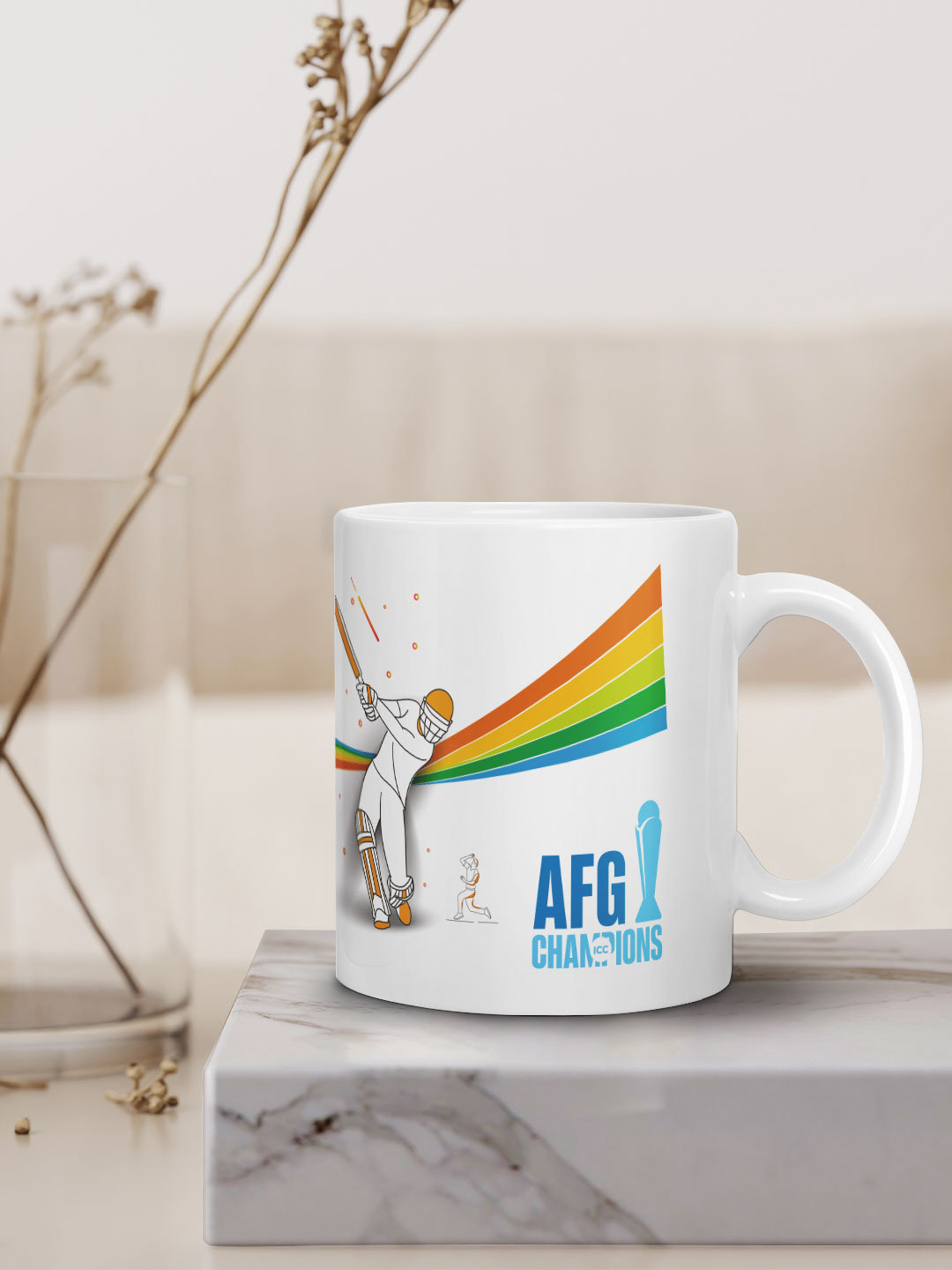 Afghanistan ICC Champions Trophy 2025 - Ceramic Glossy Printed Mug, Microwave and Dishwasher Safe, Tea and Coffee Mug -  (7)