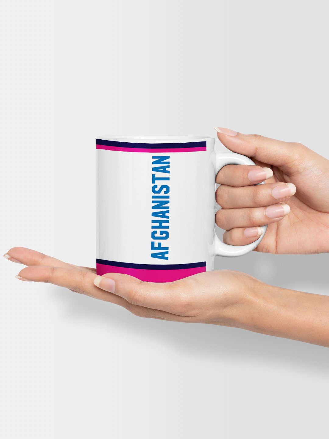 Afghanistan ICC Men's T20 WC-24 Team Afghanistan White and Pink Printed Ceramic Mug 325 ML (4)