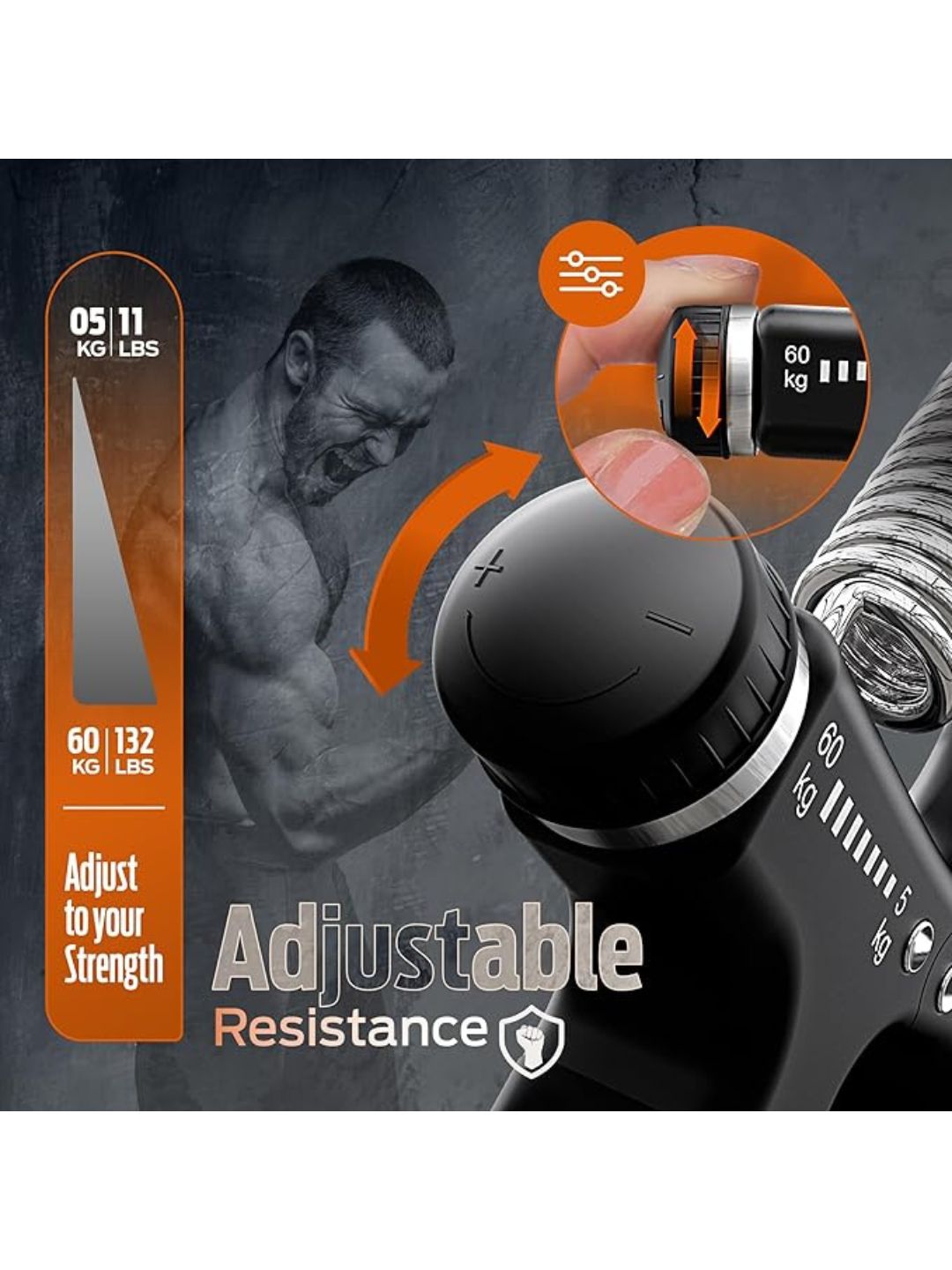 Ajro Deal Adjustable R Shape Hand Grip Strengthener For Men And Women (Black) (3)