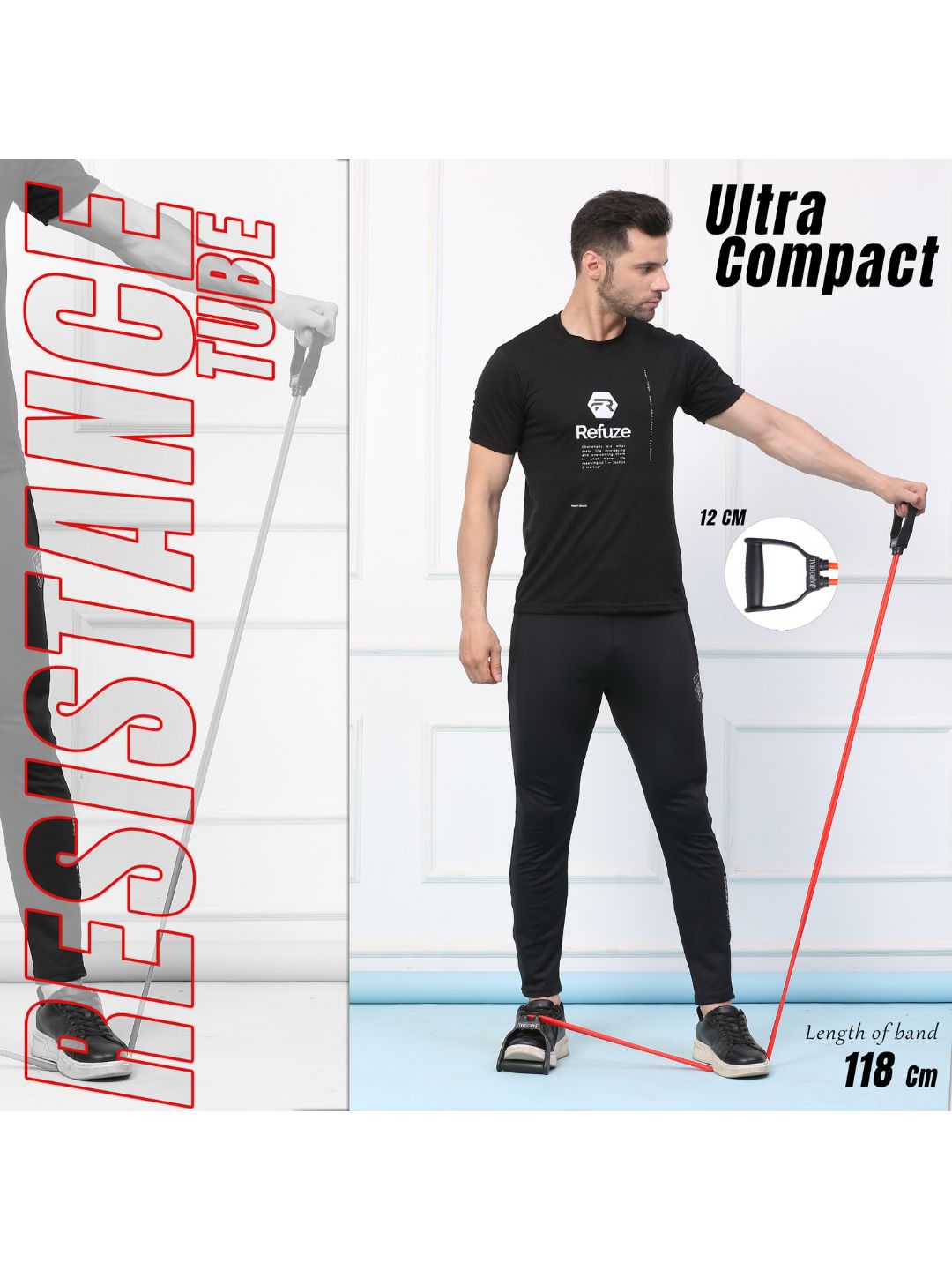 Ajro Deal Double Toning Tube,Exercise & Stretching Resistance Band (6)