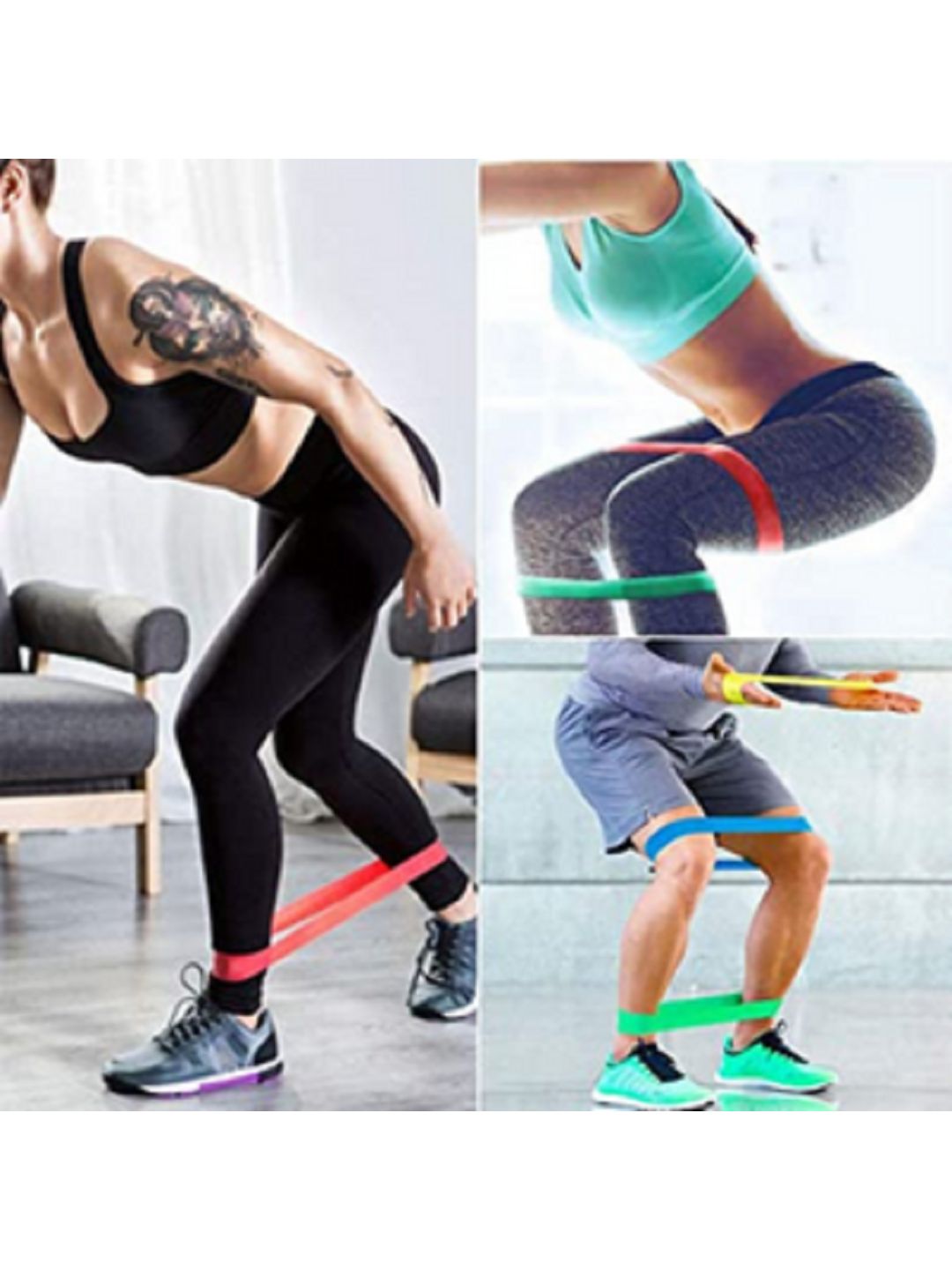 Ajro Deal Exercise Resistance Loop Thera Bands for Men & Women (Set of 5) (6)