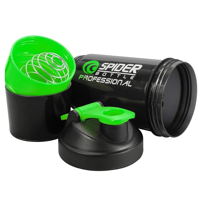 Protein Shaker Bottle for gym with 2 Storage Compartment 500 ml