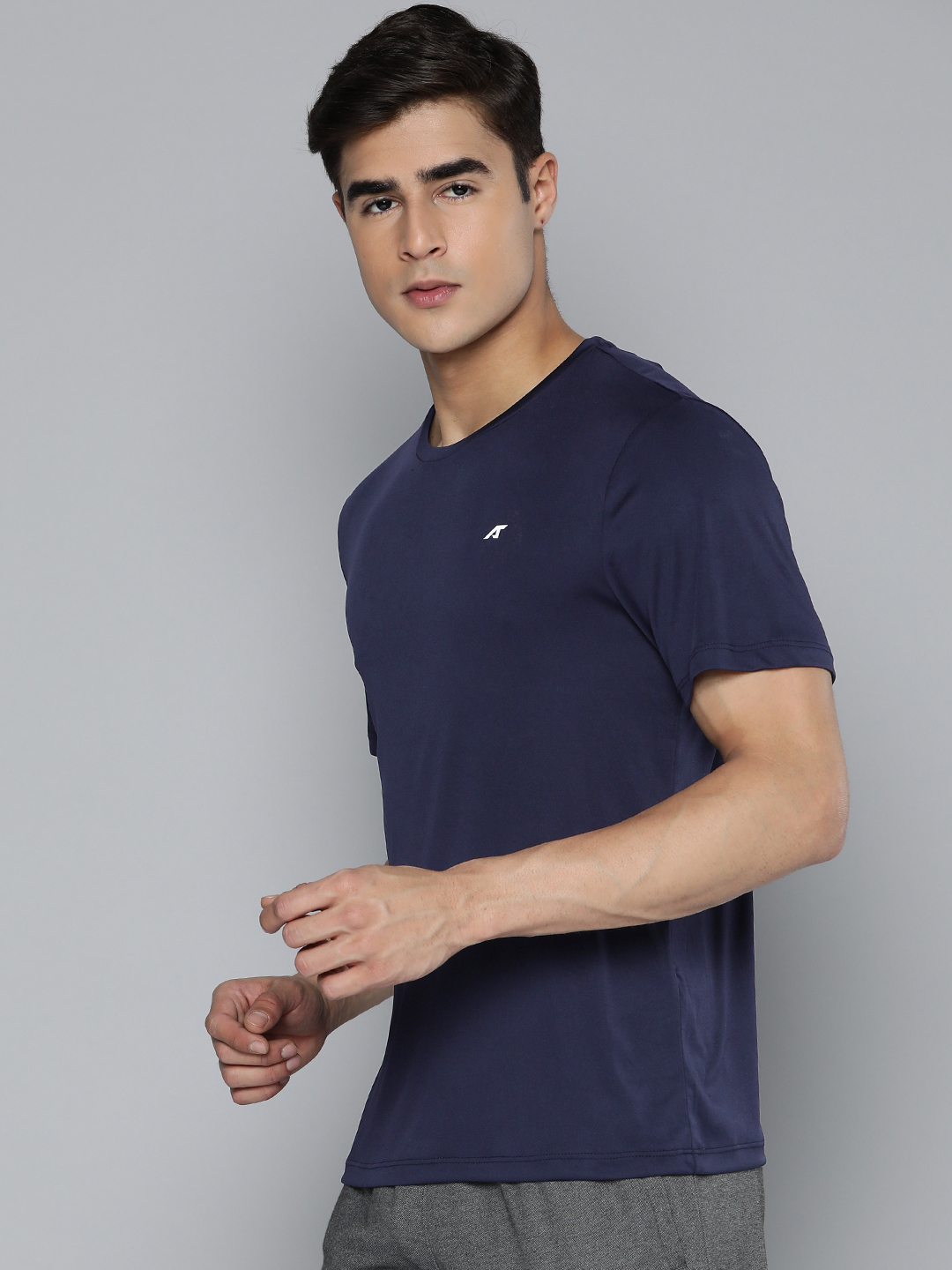 Alcis Anti Static Applique Slim Fit Running T-shirt (3)