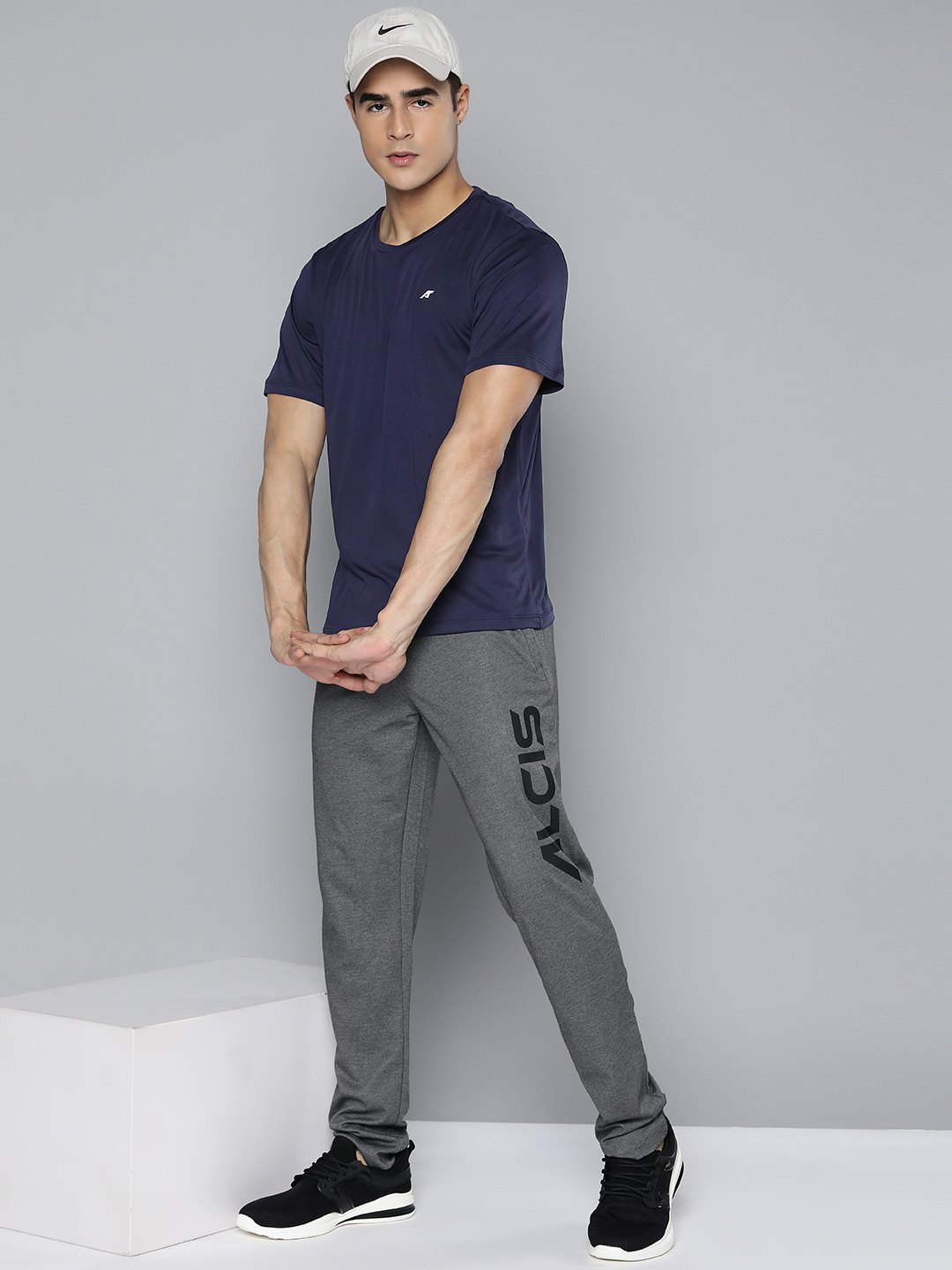 Alcis Anti Static Applique Slim Fit Running T-shirt (4)