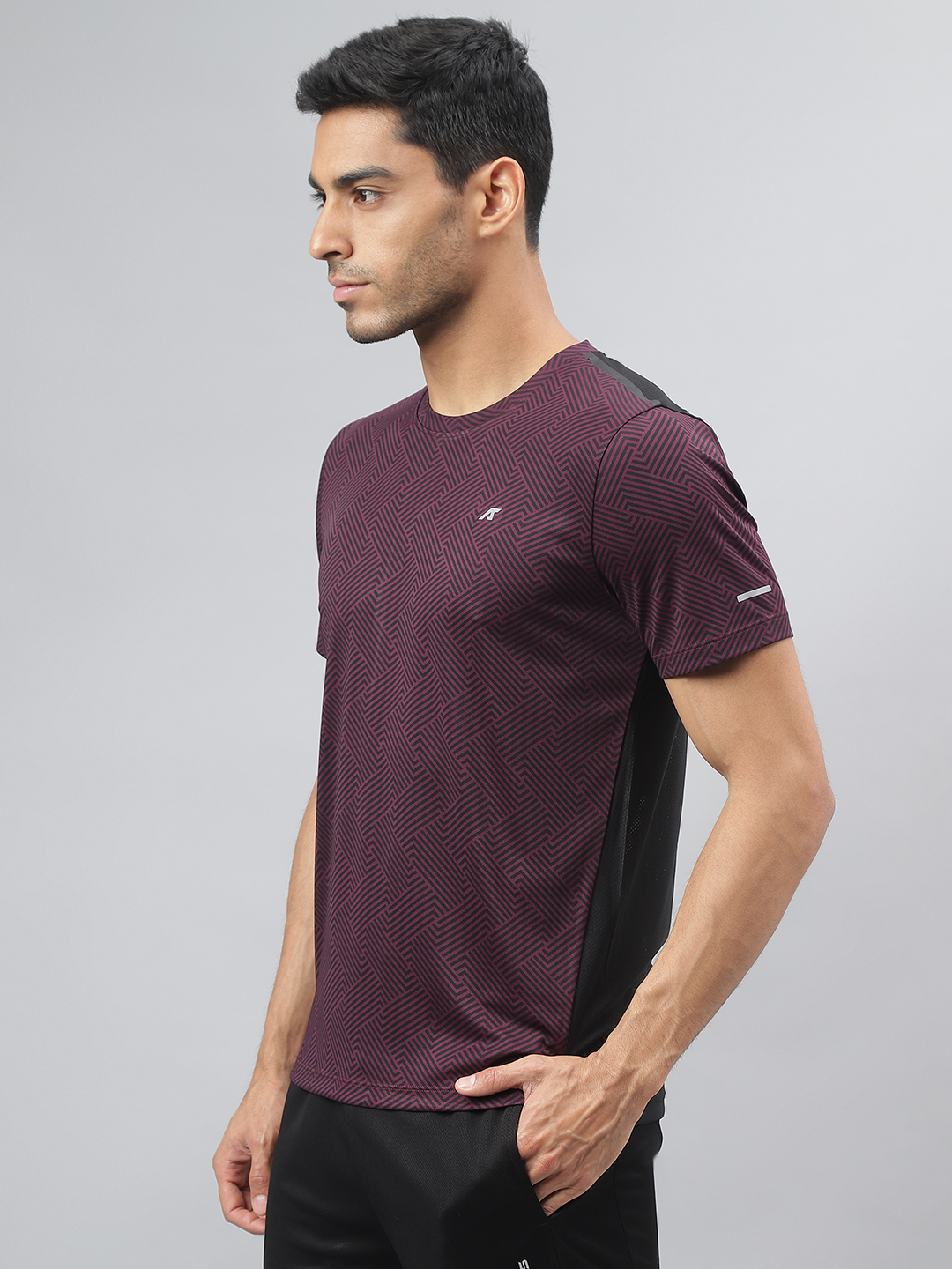 Alcis Drytech+ Anti-Static Slim-Fit Running Round Neck T-shirt (2)