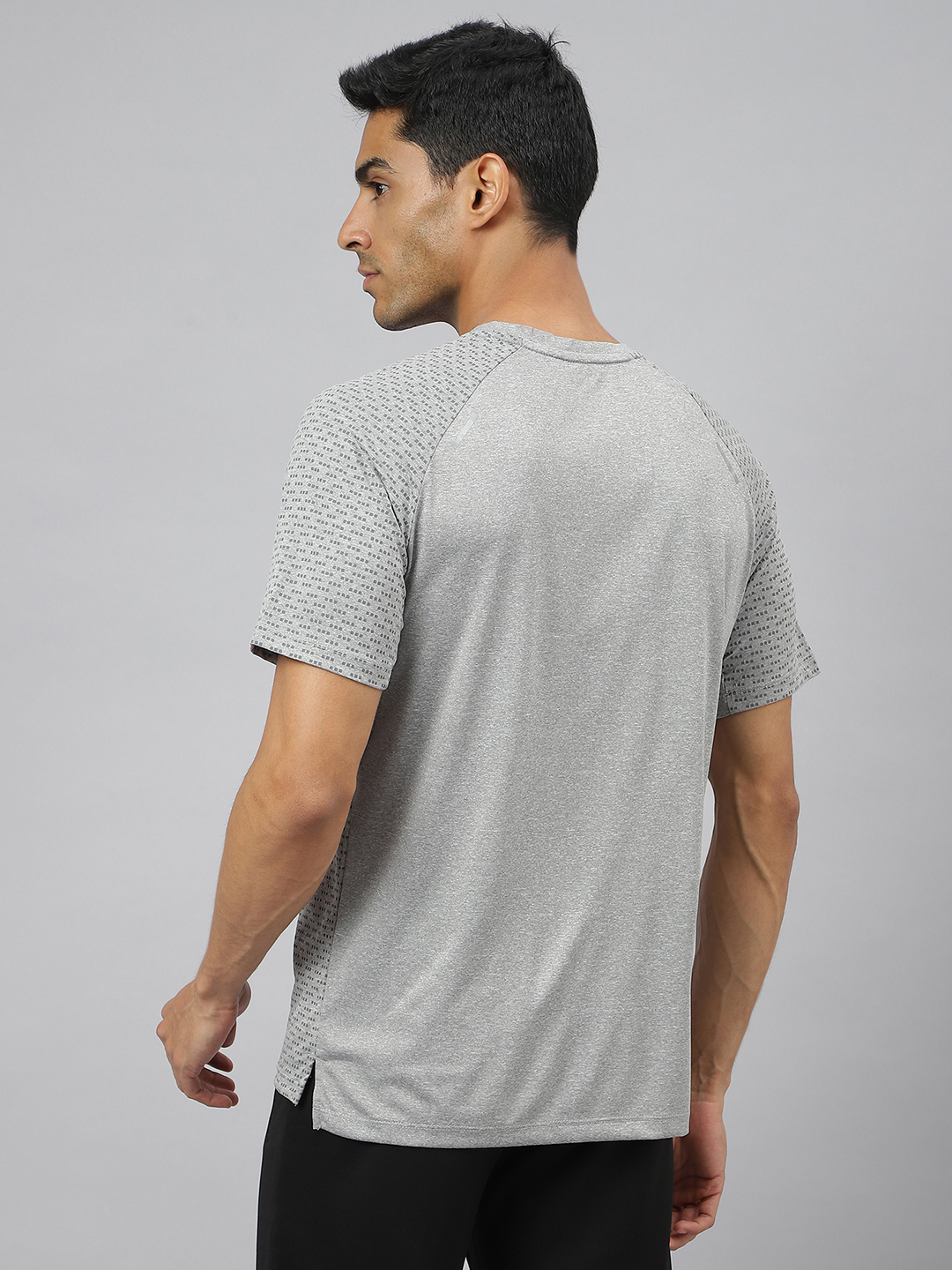 Alcis Heather Anti-Static Slim-Fit Distance Running Round Neck T-shirt (3)