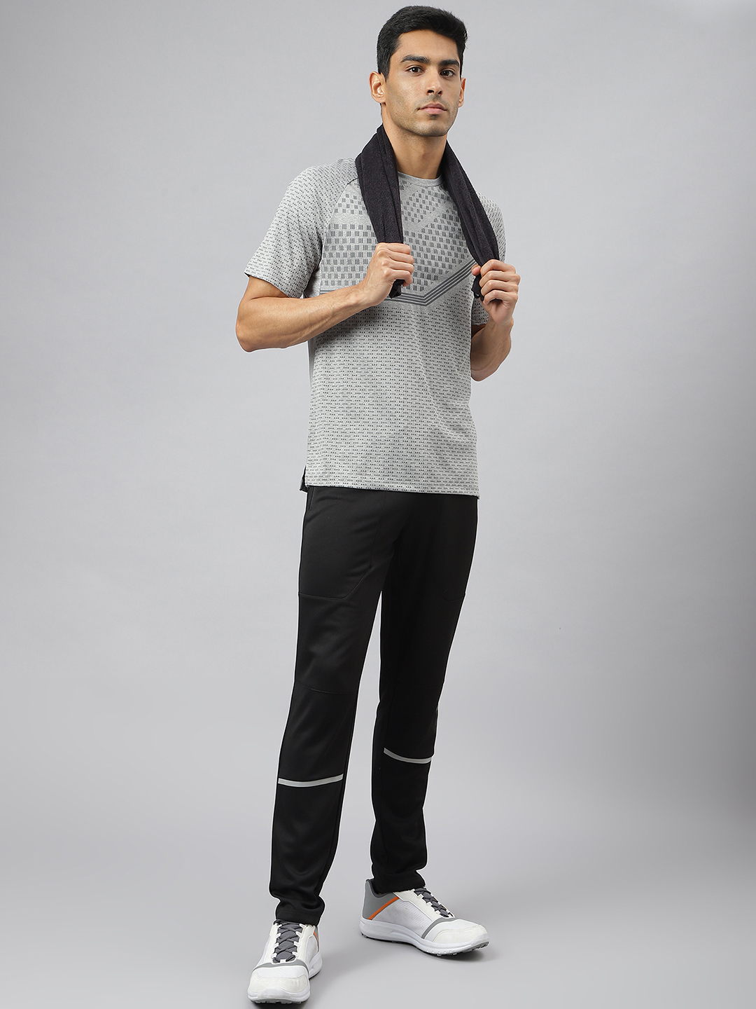 Alcis Heather Anti-Static Slim-Fit Distance Running Round Neck T-shirt (4)
