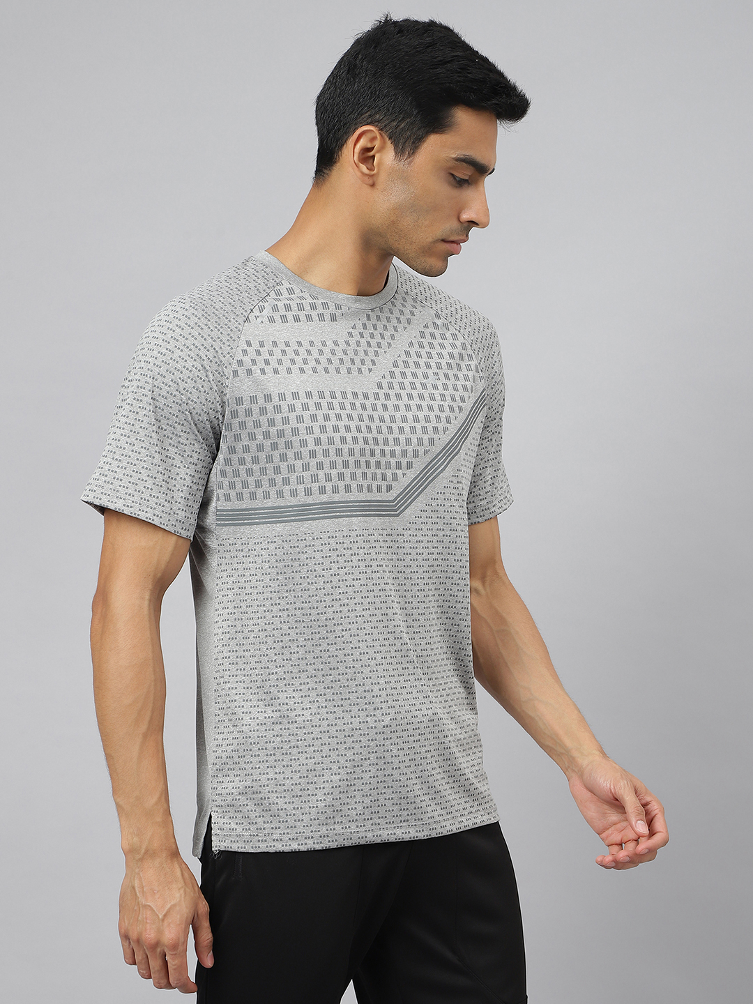 Alcis Heather Anti-Static Slim-Fit Distance Running Round Neck T-shirt (5)