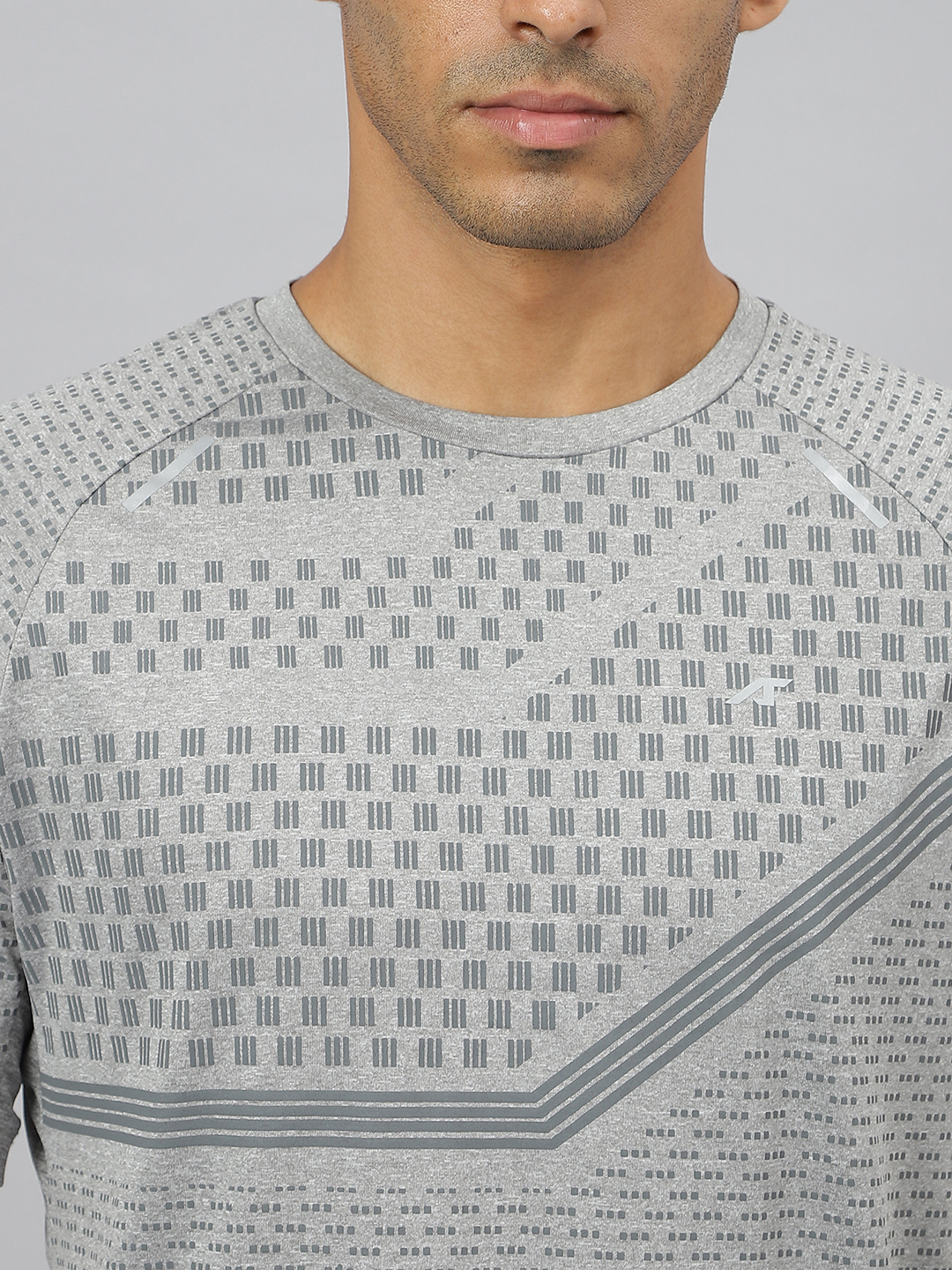 Alcis Heather Anti-Static Slim-Fit Distance Running Round Neck T-shirt (7)
