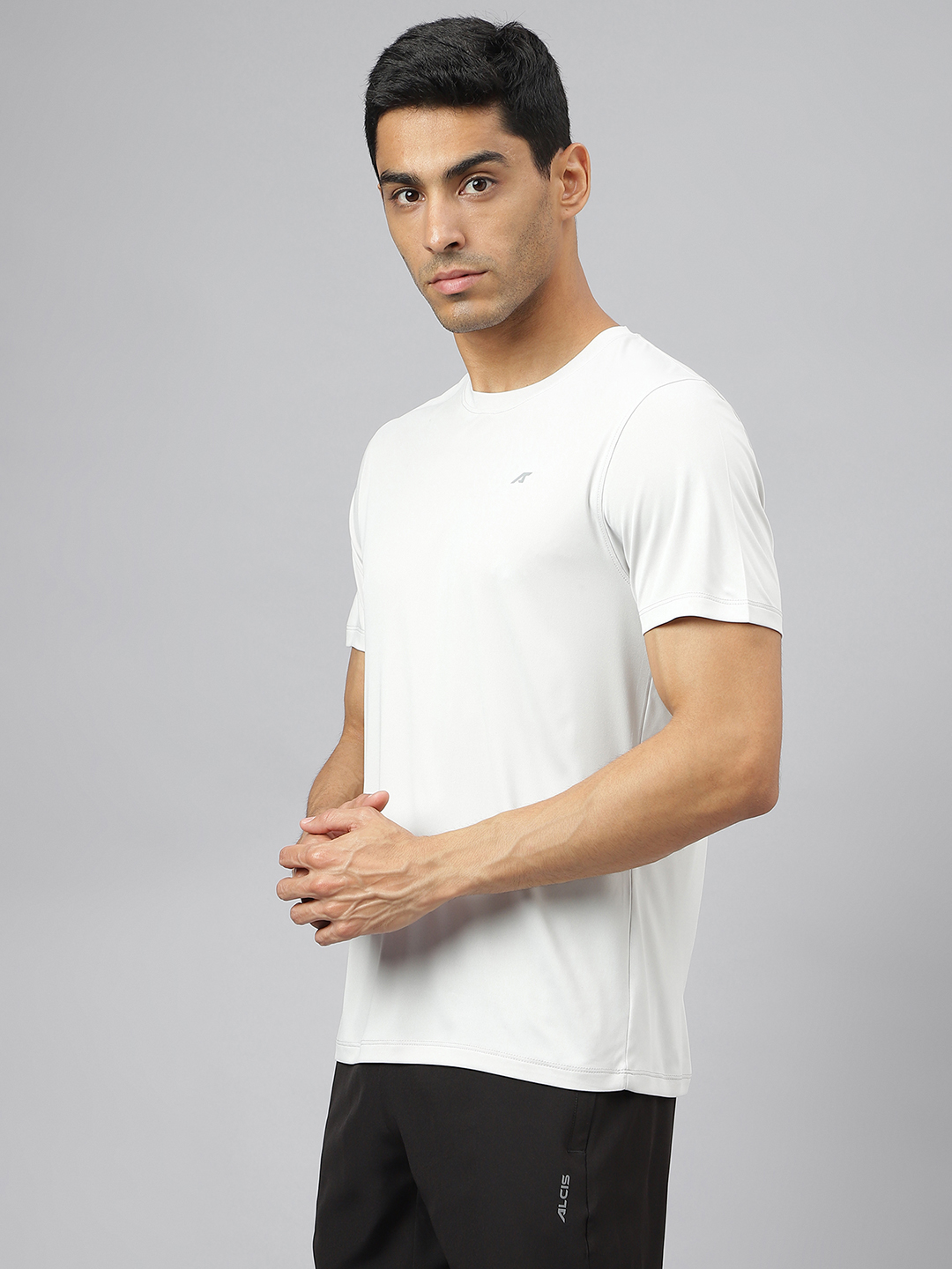 Alcis Men Anti-Static Soft-Touch Slim-Fit Sports for All Round Neck T-Shirt (2)