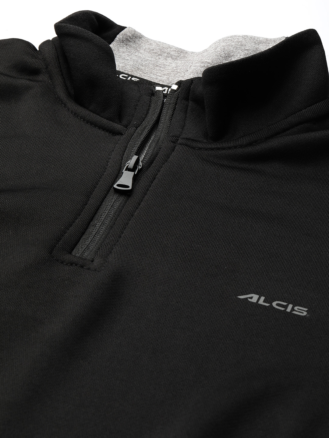 Alcis Men Black & Grey Colourblocked Sweatshirt (5)