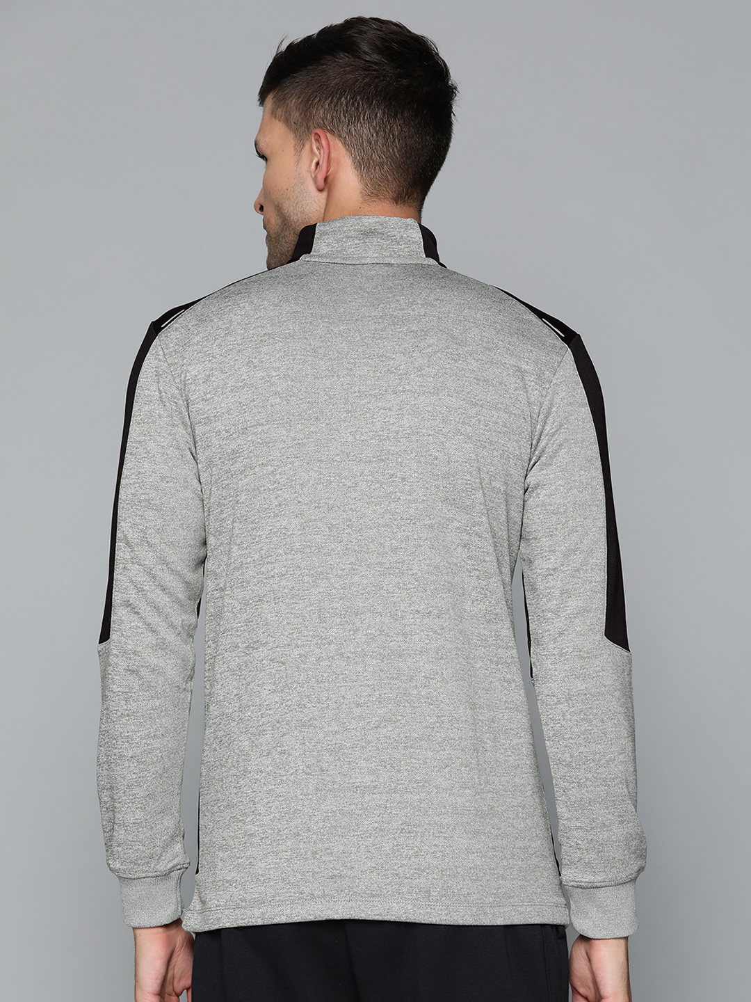 Alcis Men Black & Grey Colourblocked Sweatshirt (3)