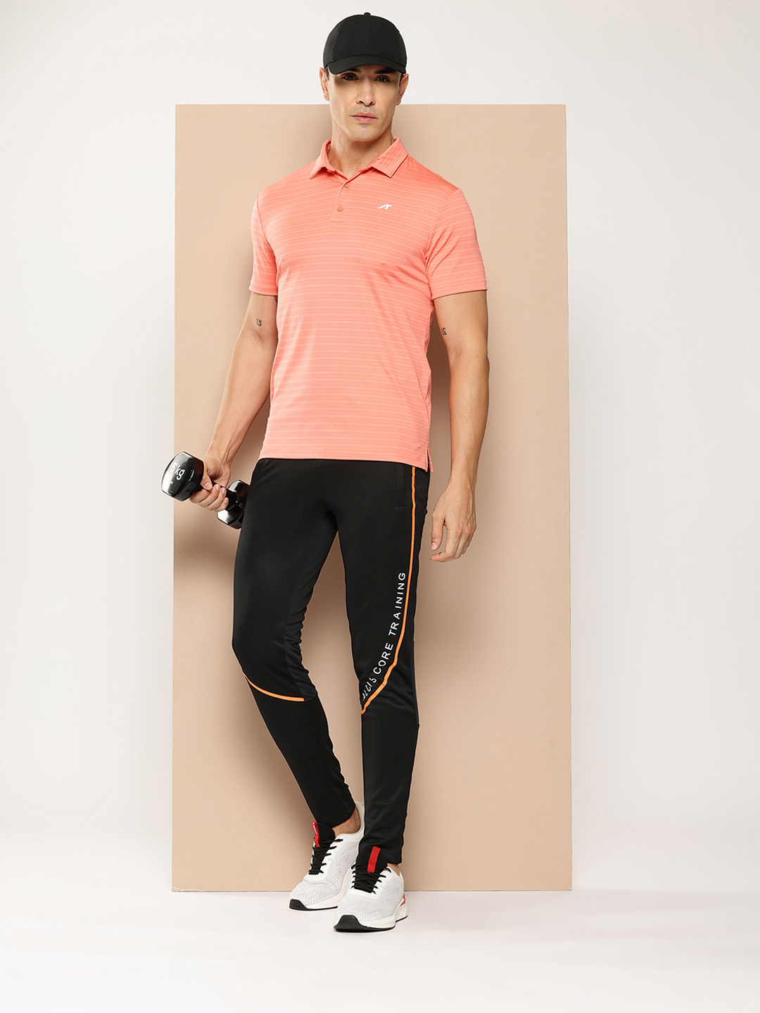Alcis Men Black Printed Slim Fit Training Gym Track Pants (4)
