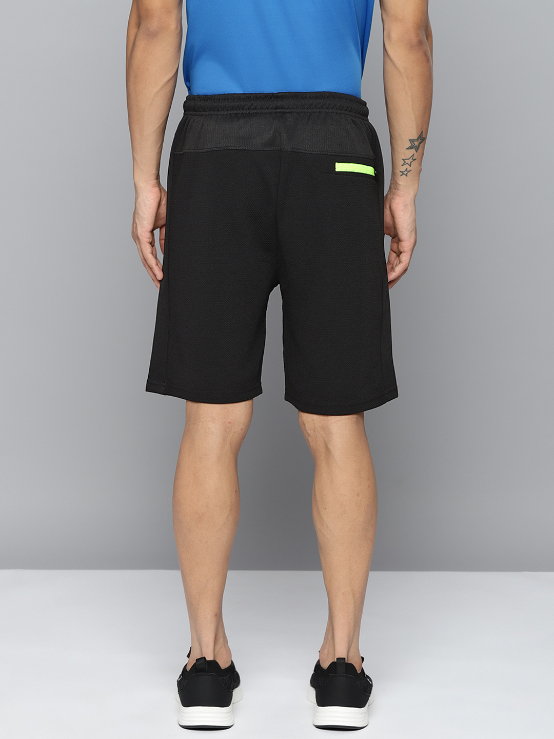 Alcis Men Black Solid Polyester Slim-Fit Running Shorts (3)