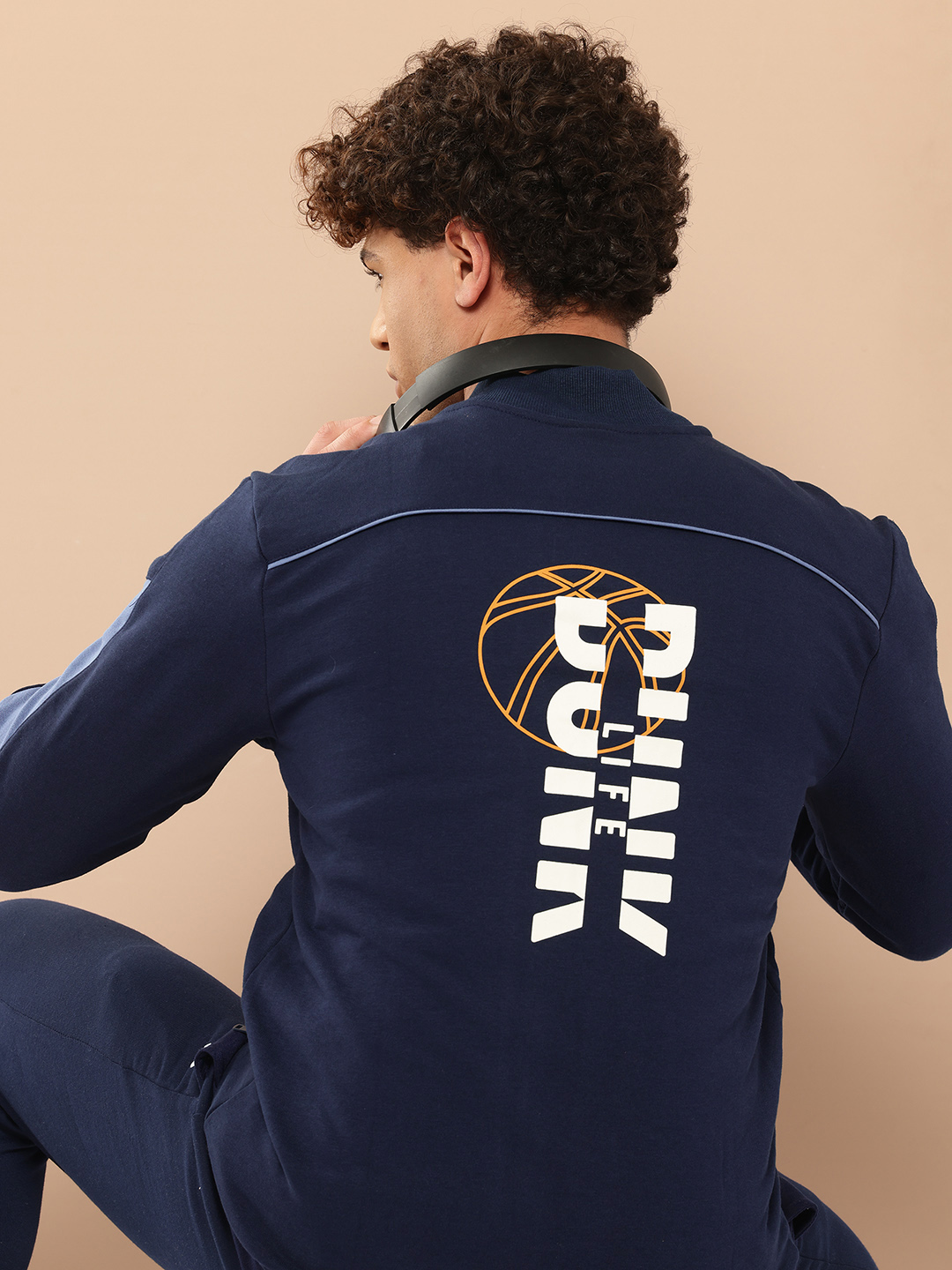 Alcis Men Blue Solid Bomber Jacket (3)