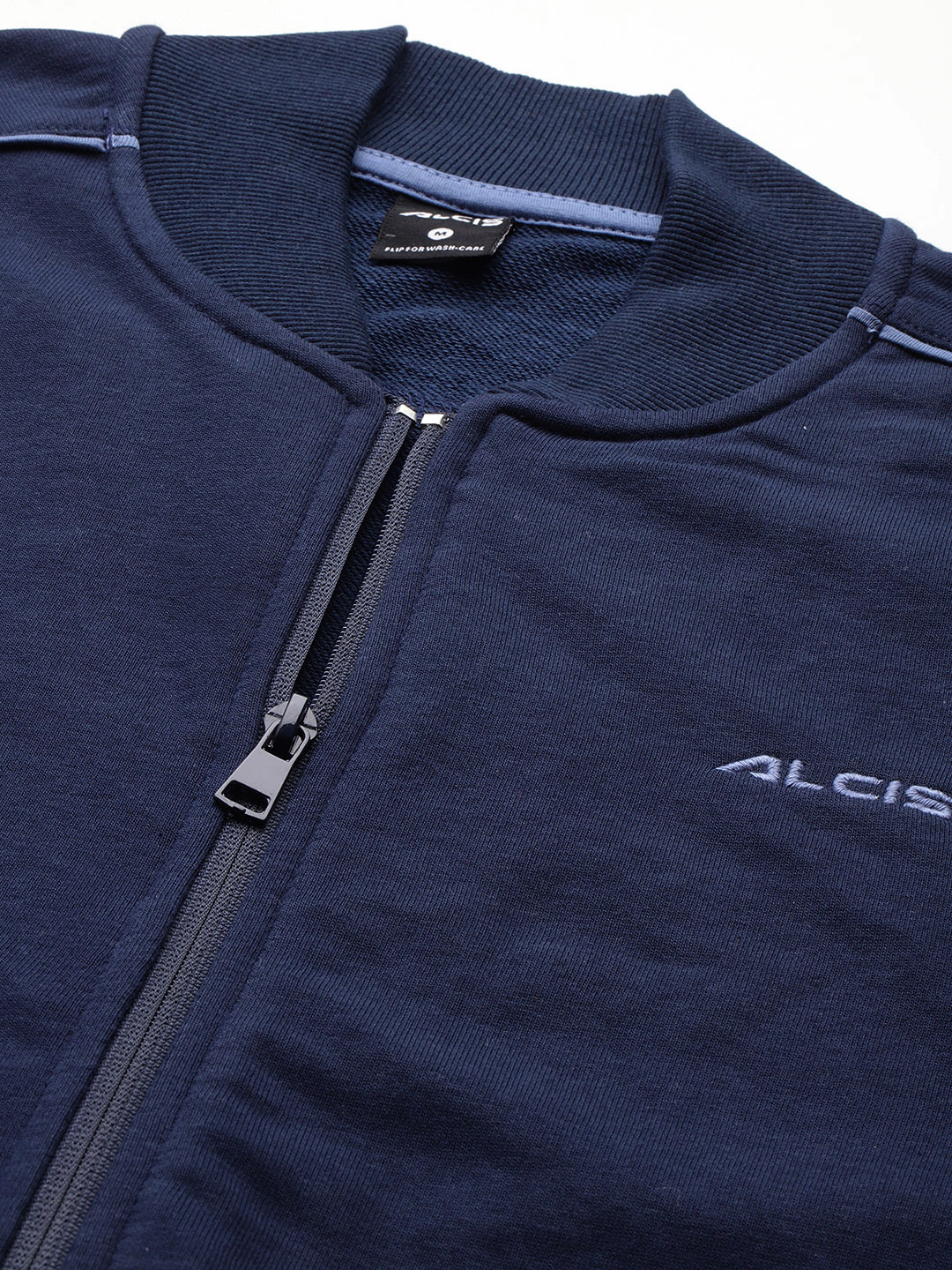 Alcis Men Blue Solid Bomber Jacket (5)