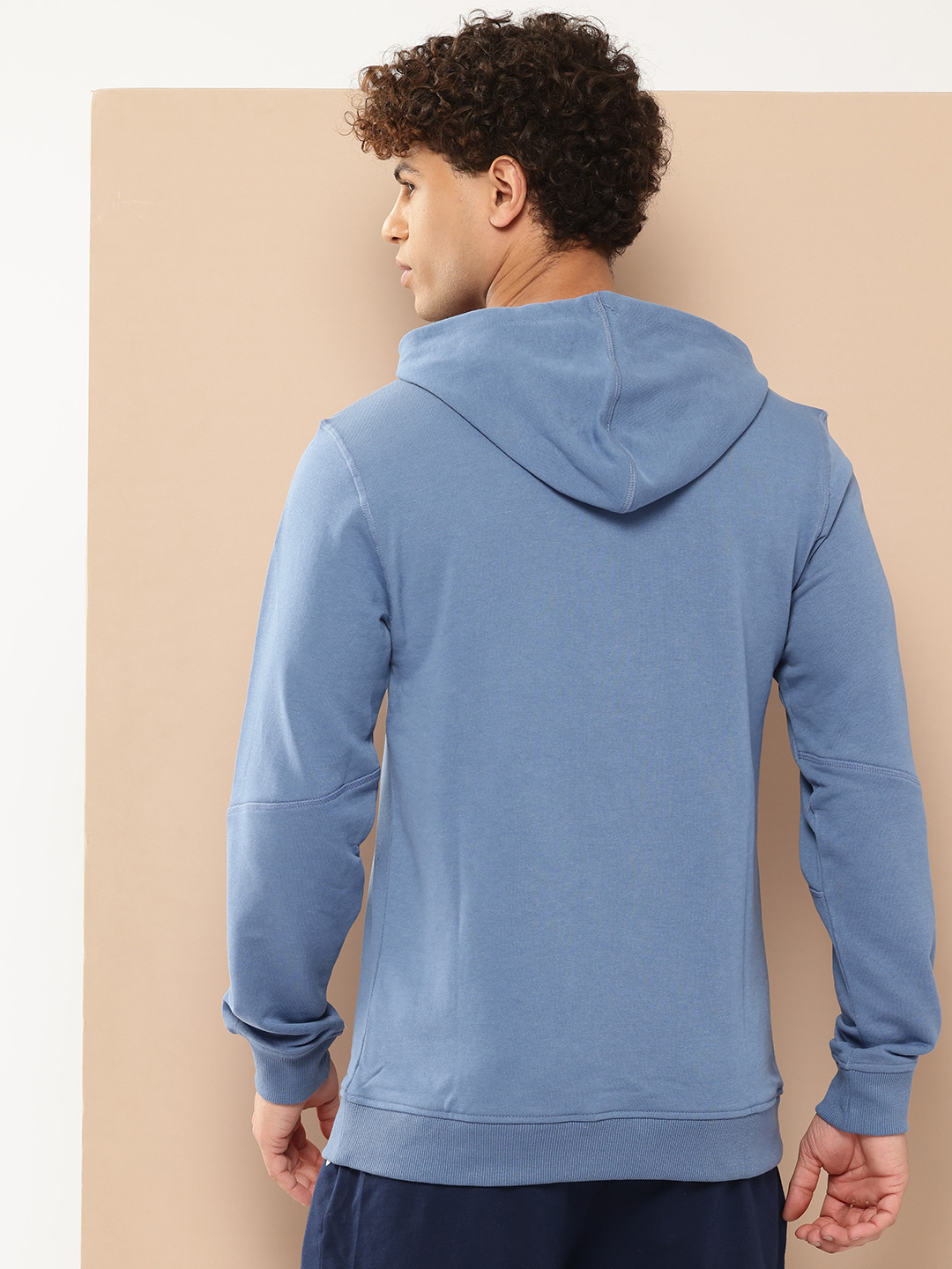 Alcis Men Blue Solid Hooded Sweatshirt (3)