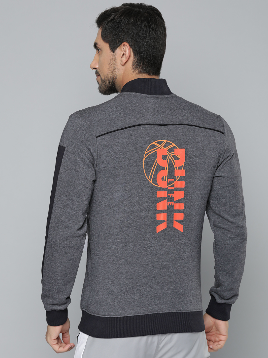 Alcis Men Charcoal Printed Sweatshirt (3)