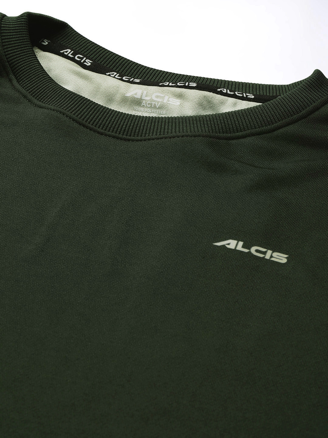 Alcis Men Green Solid Sweatshirt (5)