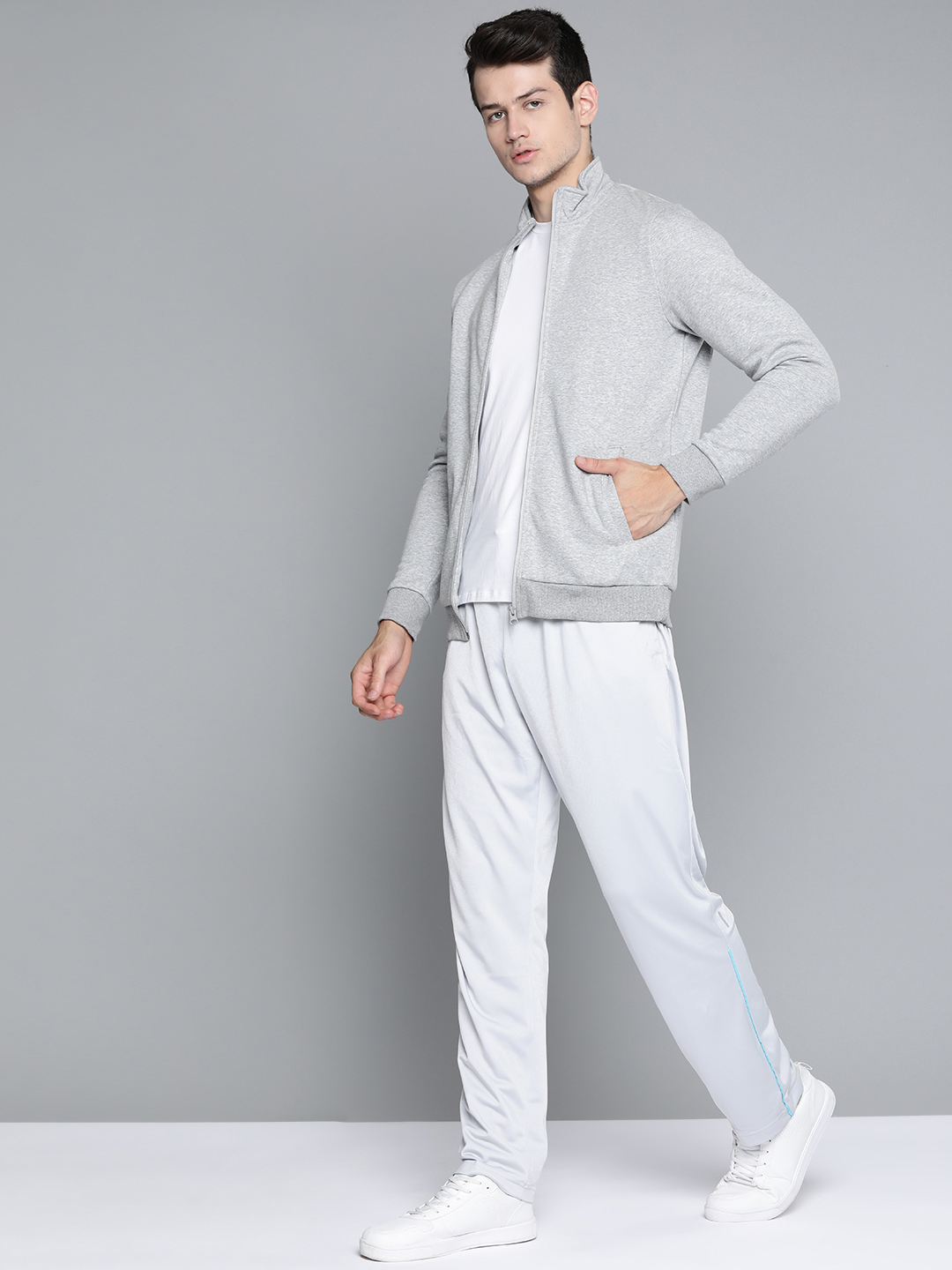 Alcis Men Grey Melange Solid Sweatshirt (4)