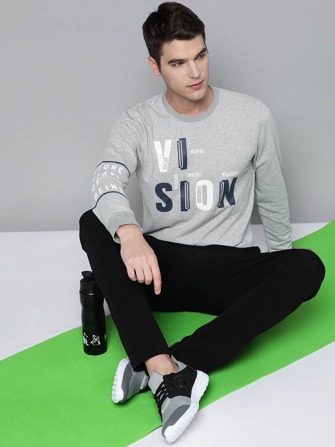 Alcis Men Grey Printed Sweatshirt (4)