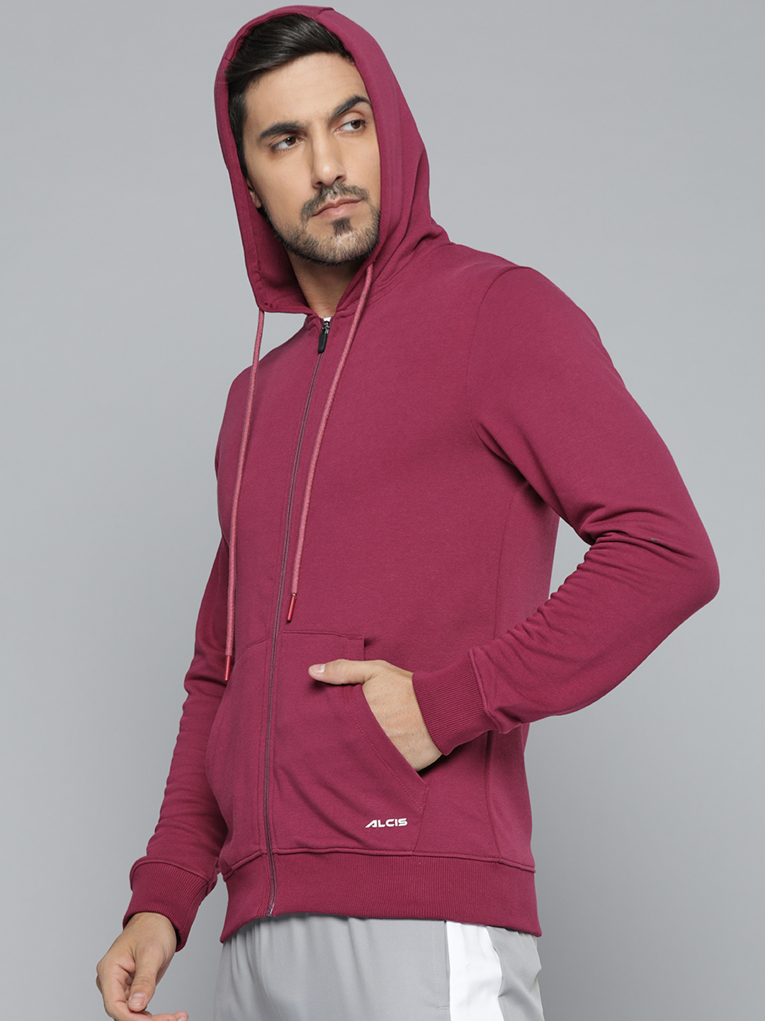 Alcis Men Maroon Hooded Sweatshirt (2)