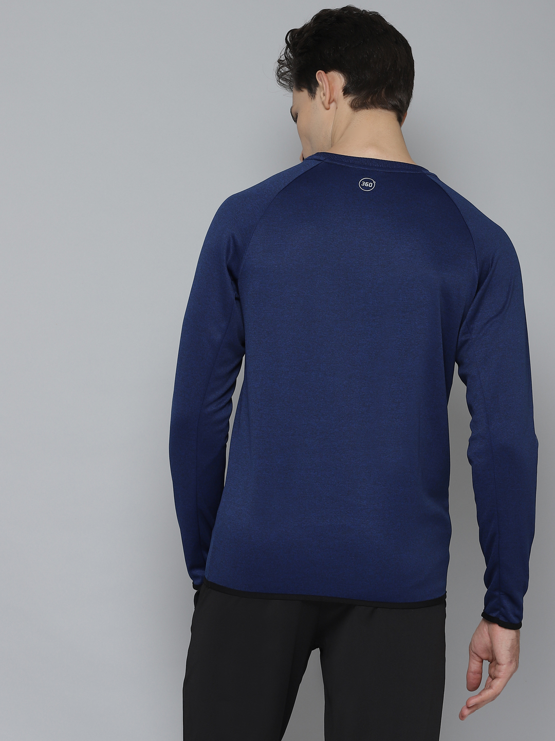 Alcis Men Navy Blue Solid Pullover Running Sweatshirt (3)