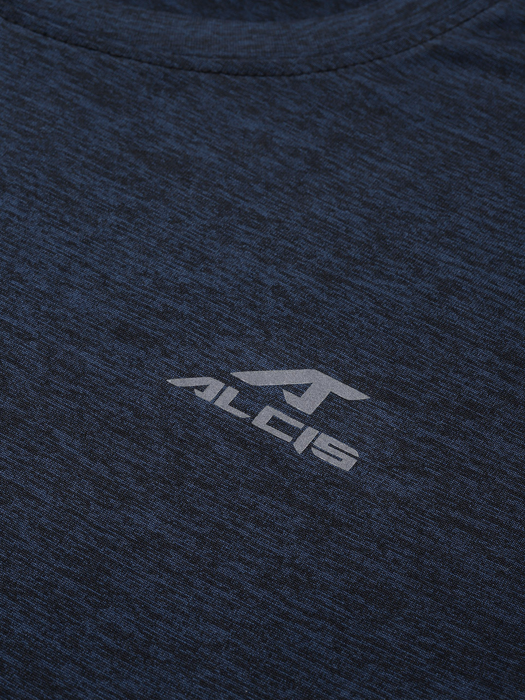 Alcis Men Navy Blue Solid Slim Fit T-shirt (5)