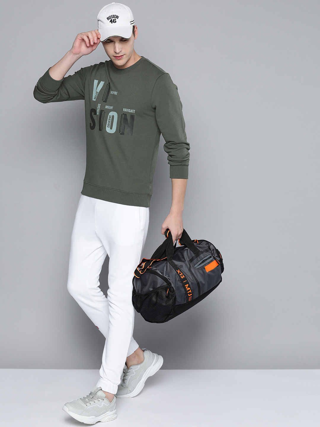 Alcis Men Olive Green Printed Sweatshirt (2)