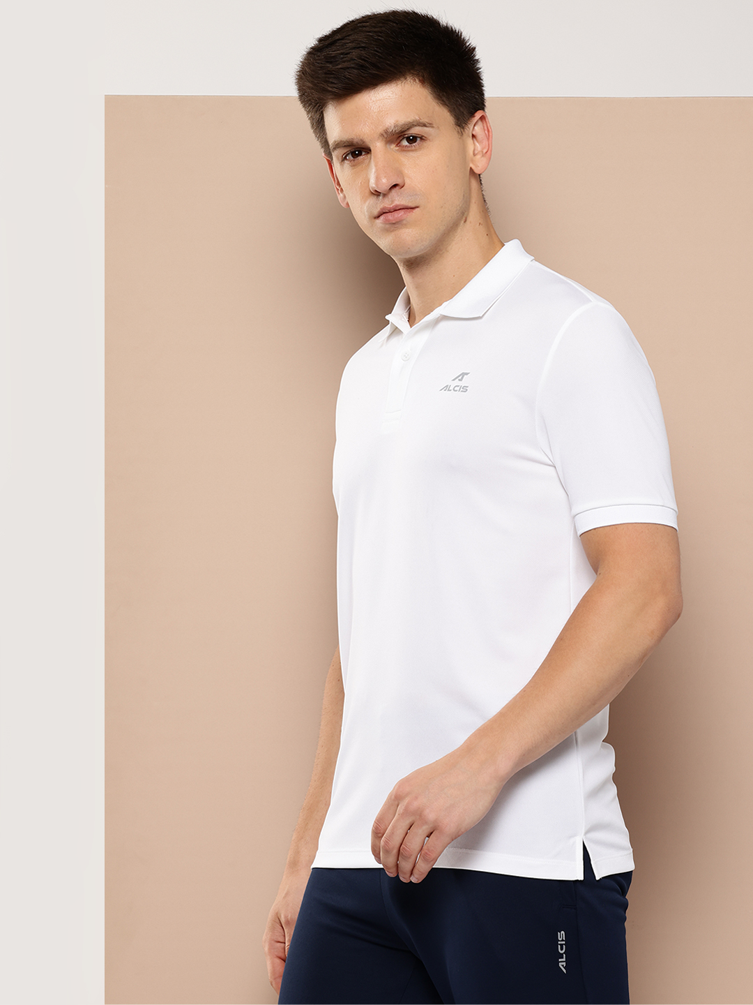 Alcis Men Polo Collar Slim Fit Solid T-shirt (2)