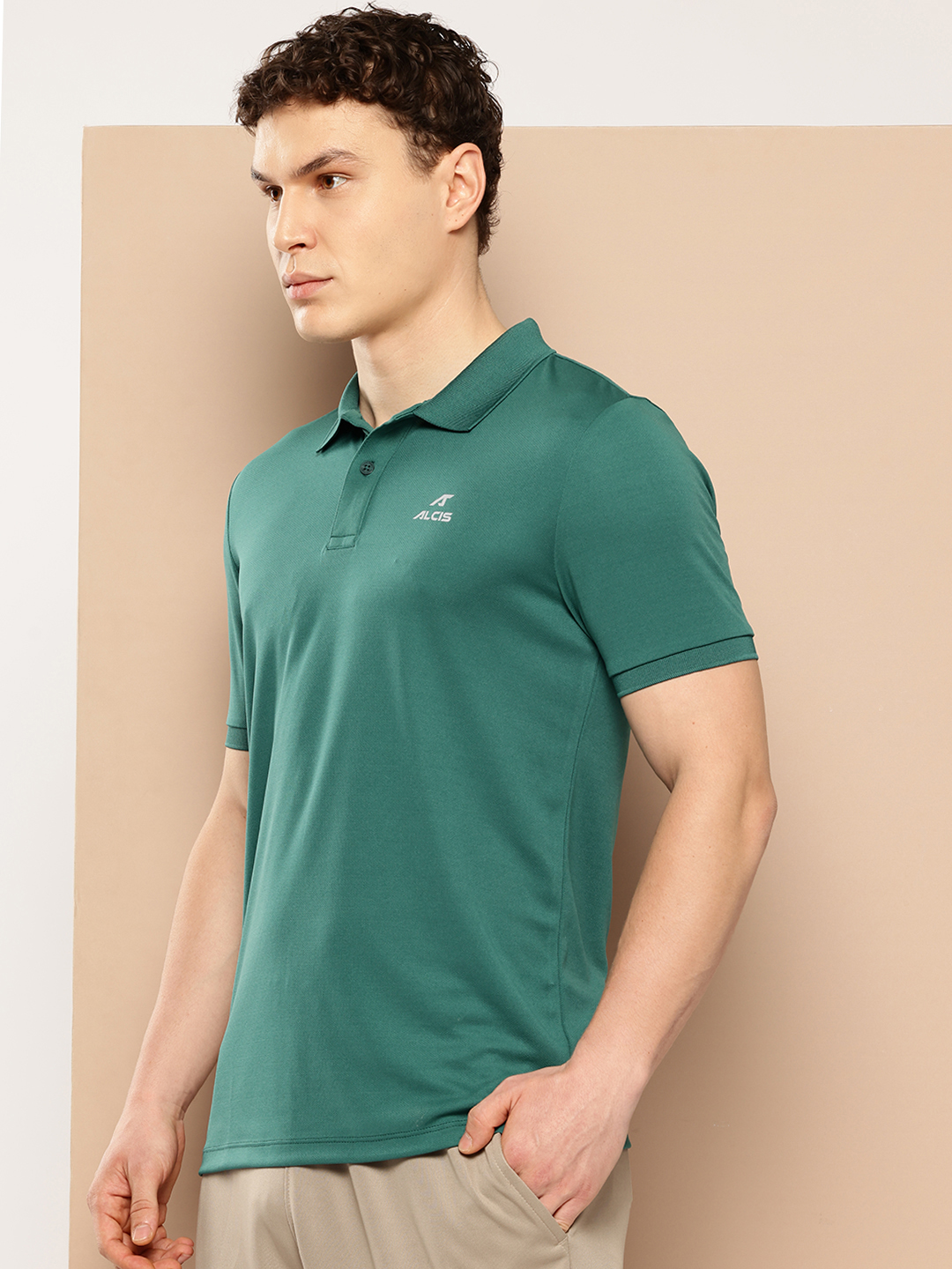 Alcis Men Polo Collar Slim Fit T-shirt (3)