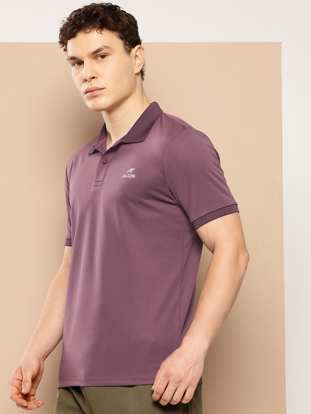 Alcis Men Polo Collar Slim Fit T-shirt (3)