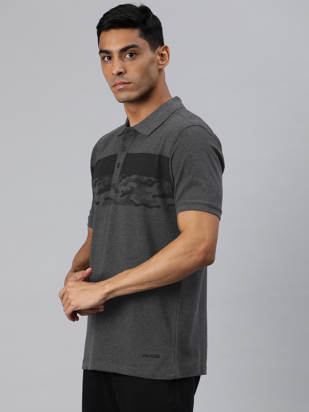 Alcis Men Printed Polo Collar T-shirt (2)