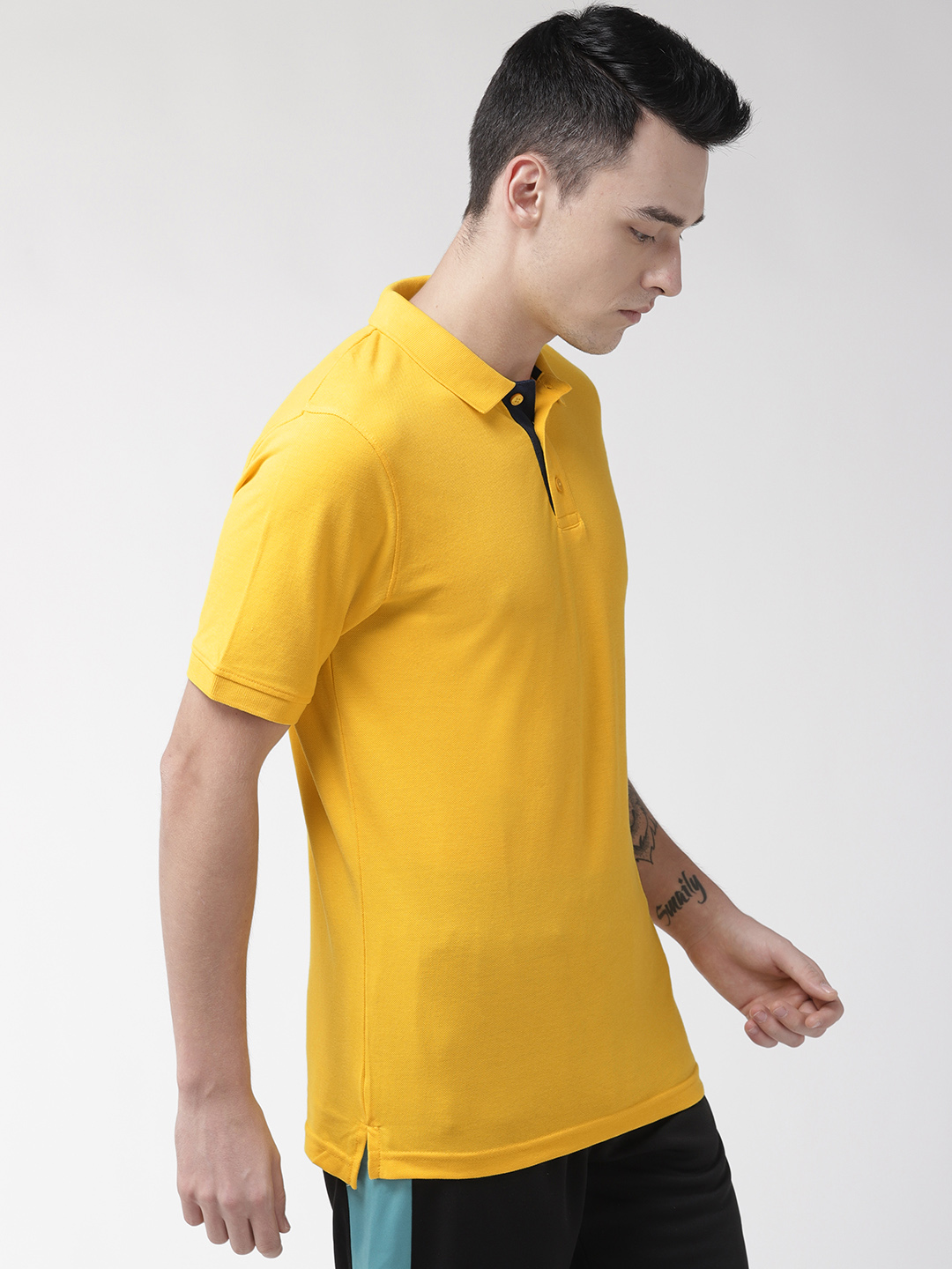 Alcis Men Solid Polo Collar Training T-shirt (4)