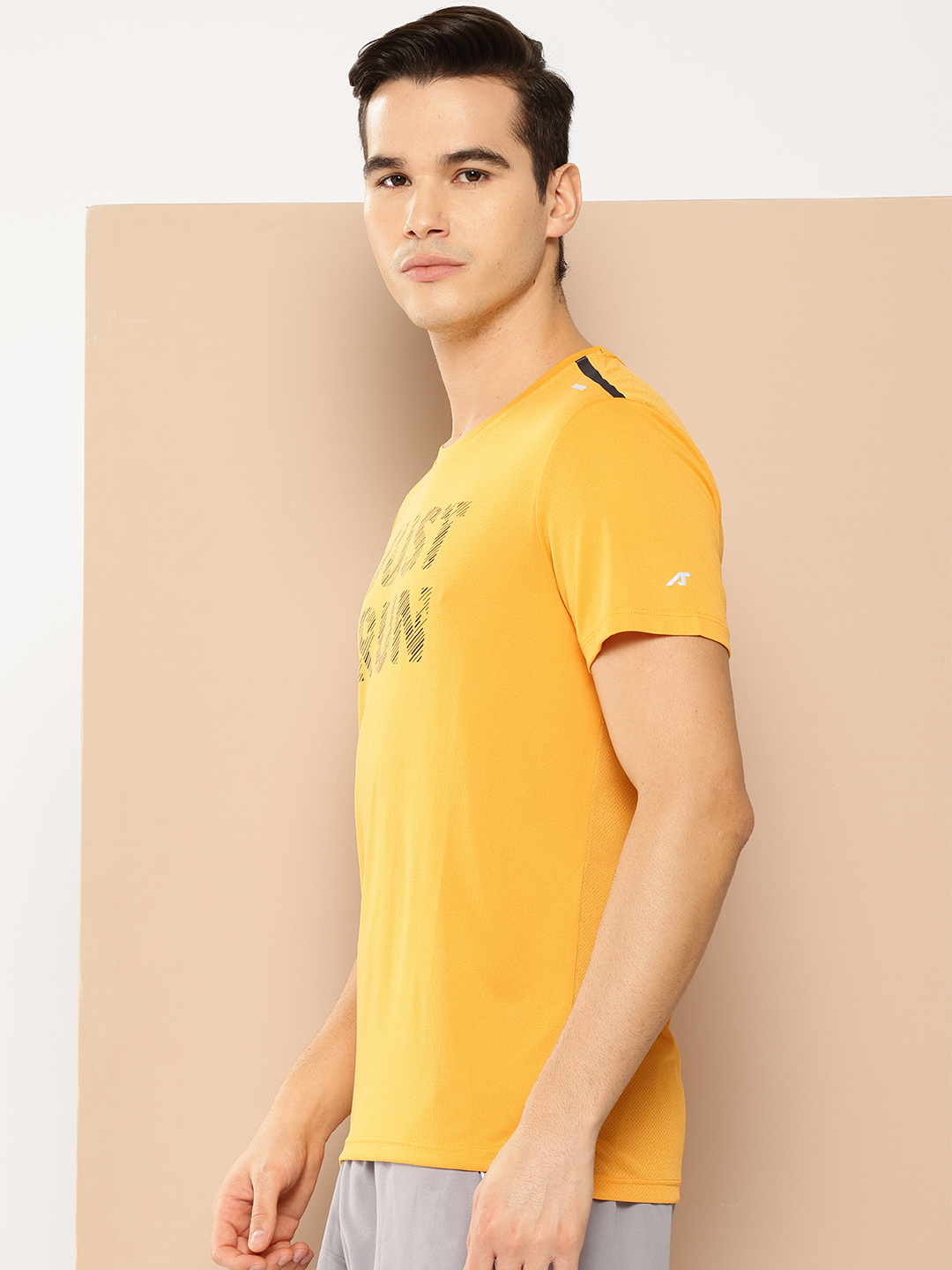 Alcis Men Typography Printed Anti Static Slim Fit T-shirt (2)